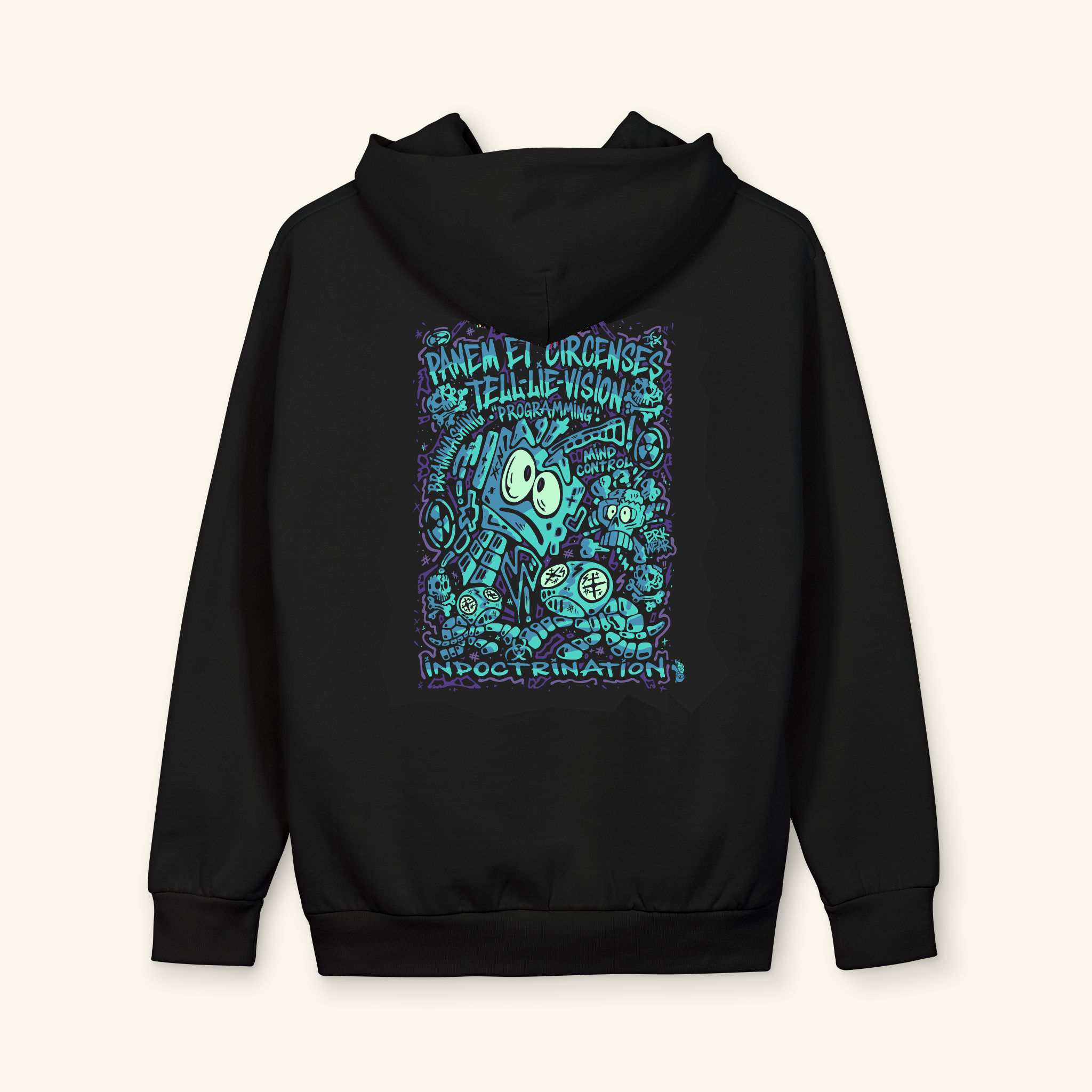 Bread & Circus Ocean - Graphic Hoodie - Black