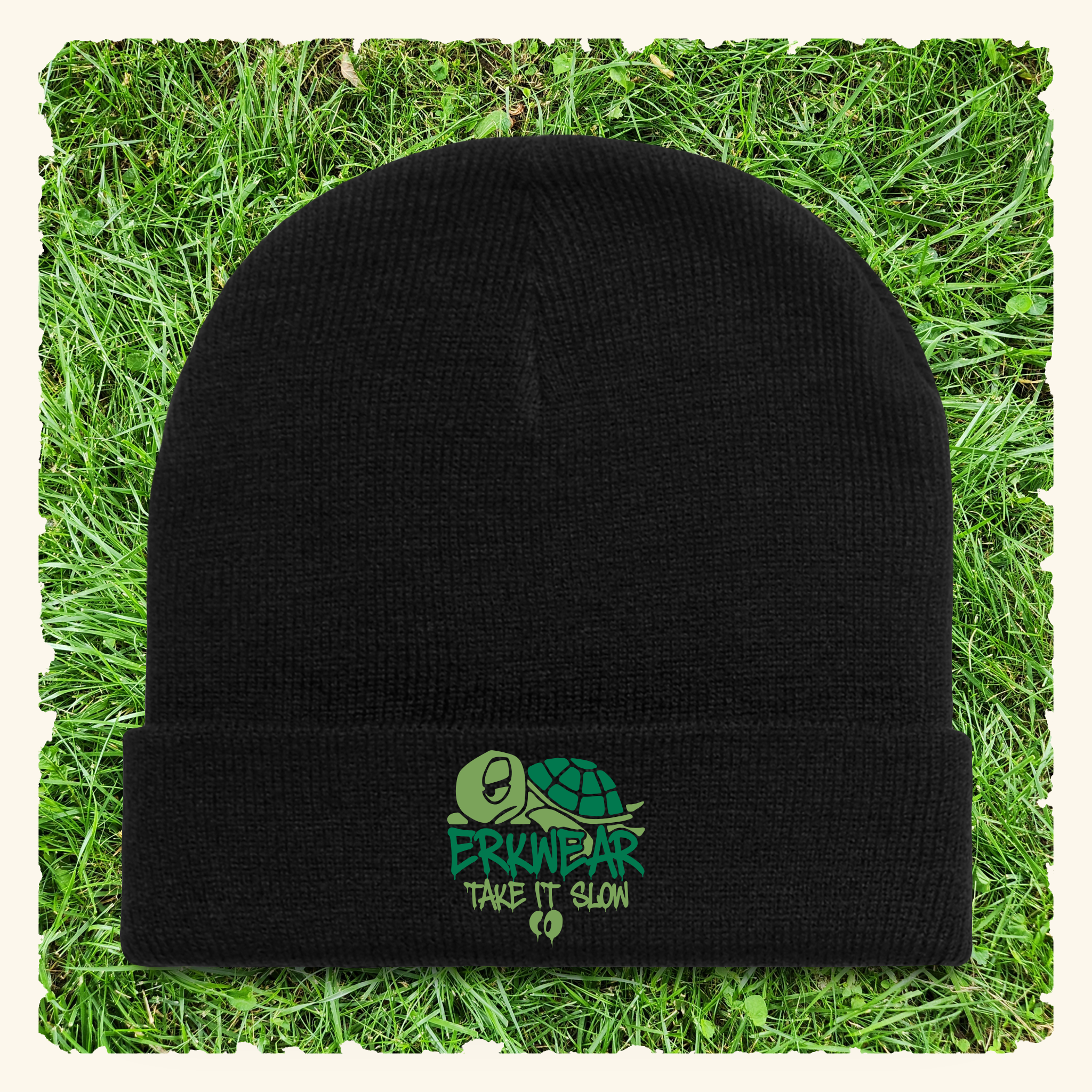 Take It Slow - Evergreen - Beanie - Black