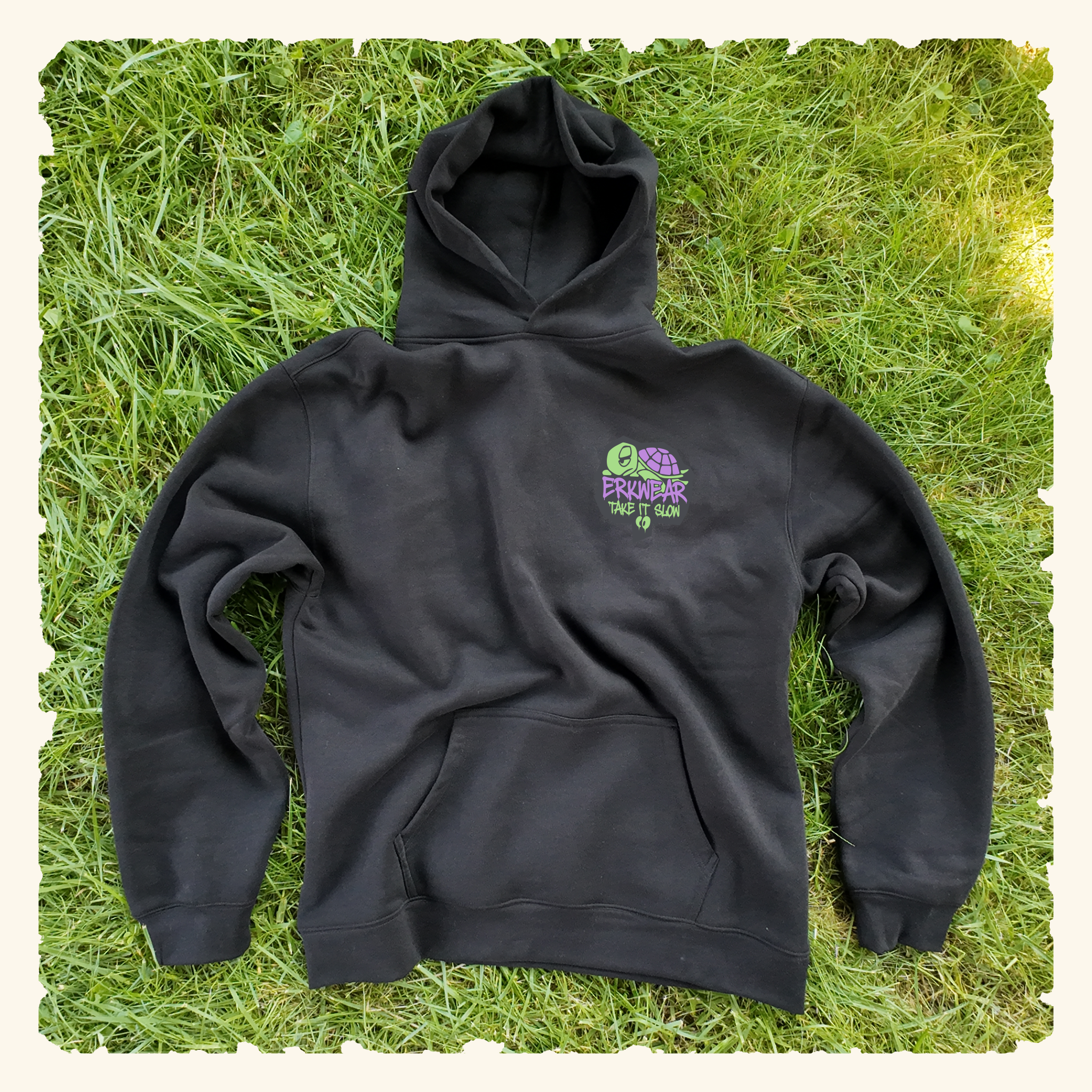 Take It Slow - Turtleberry - Campfire Hoodie - Black