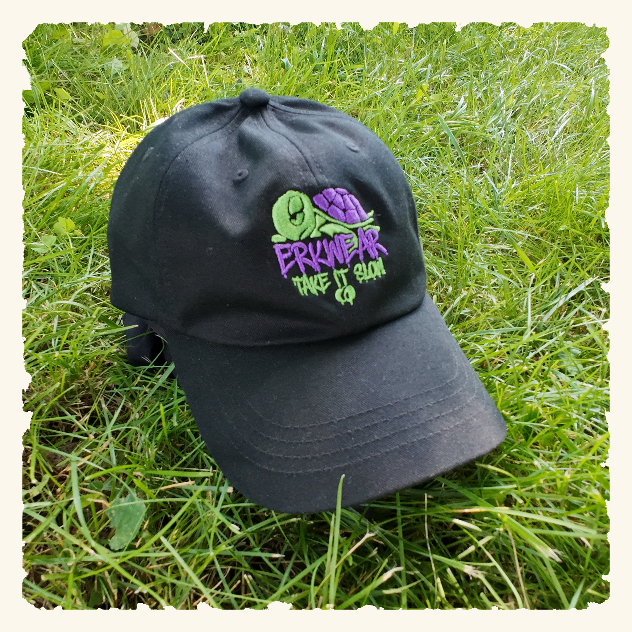 Take It Slow - Turtleberry - Classic Dad Hat - Black