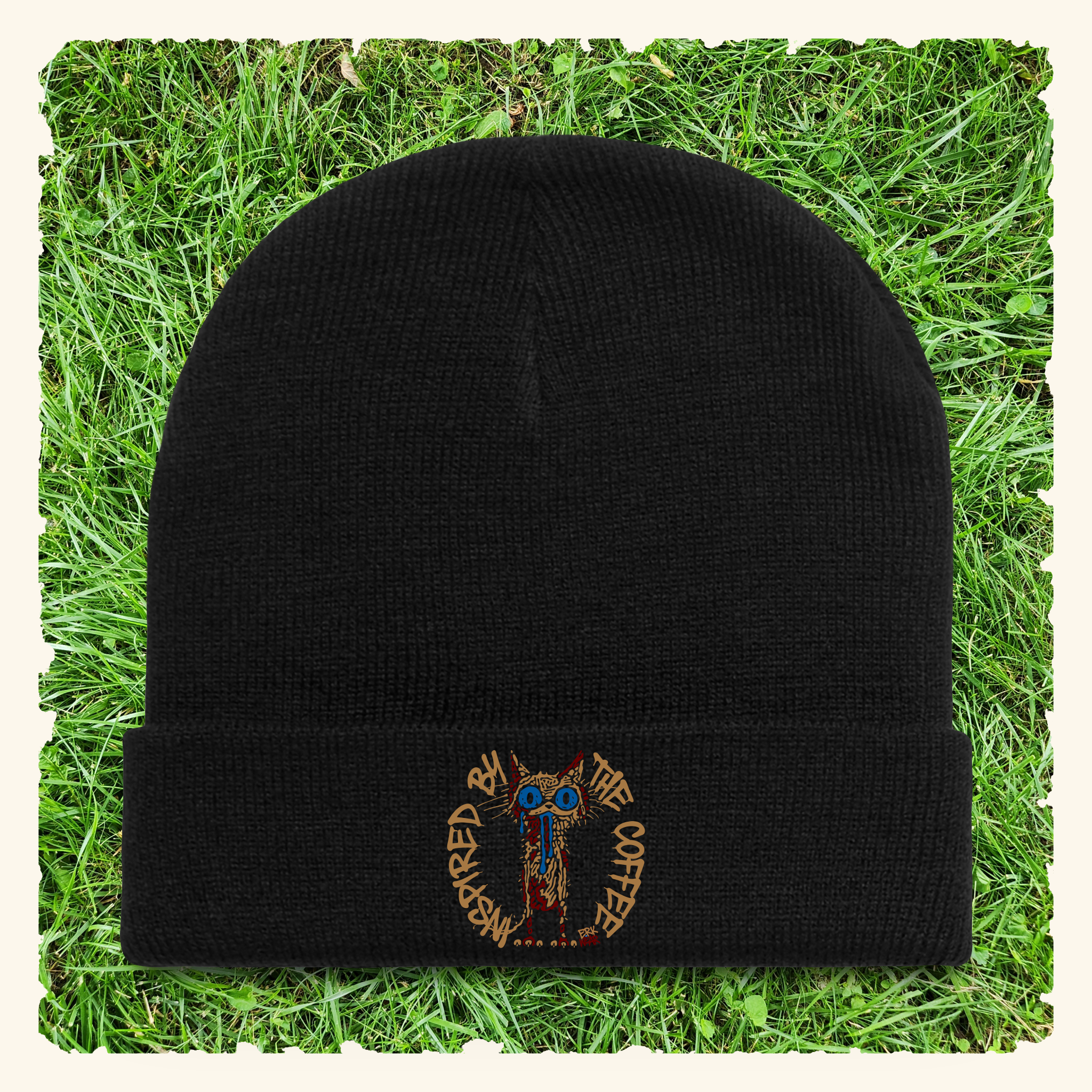 Inspired By The Coffee - Beanie - Black