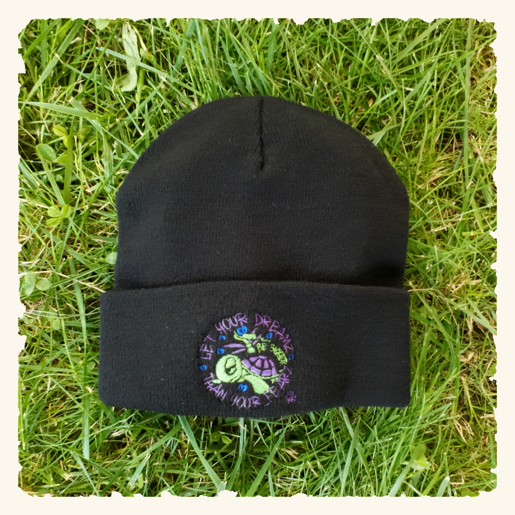 Let Your Dreamz Be Bigger Than Your Fearz Turtleberry - Beanie - Black