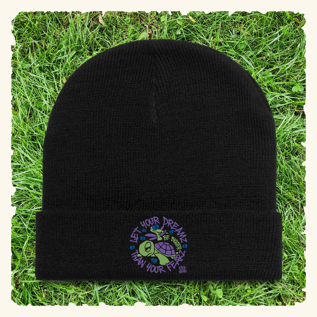Let Your Dreamz Be Bigger Than Your Fearz Turtleberry - Beanie - Black