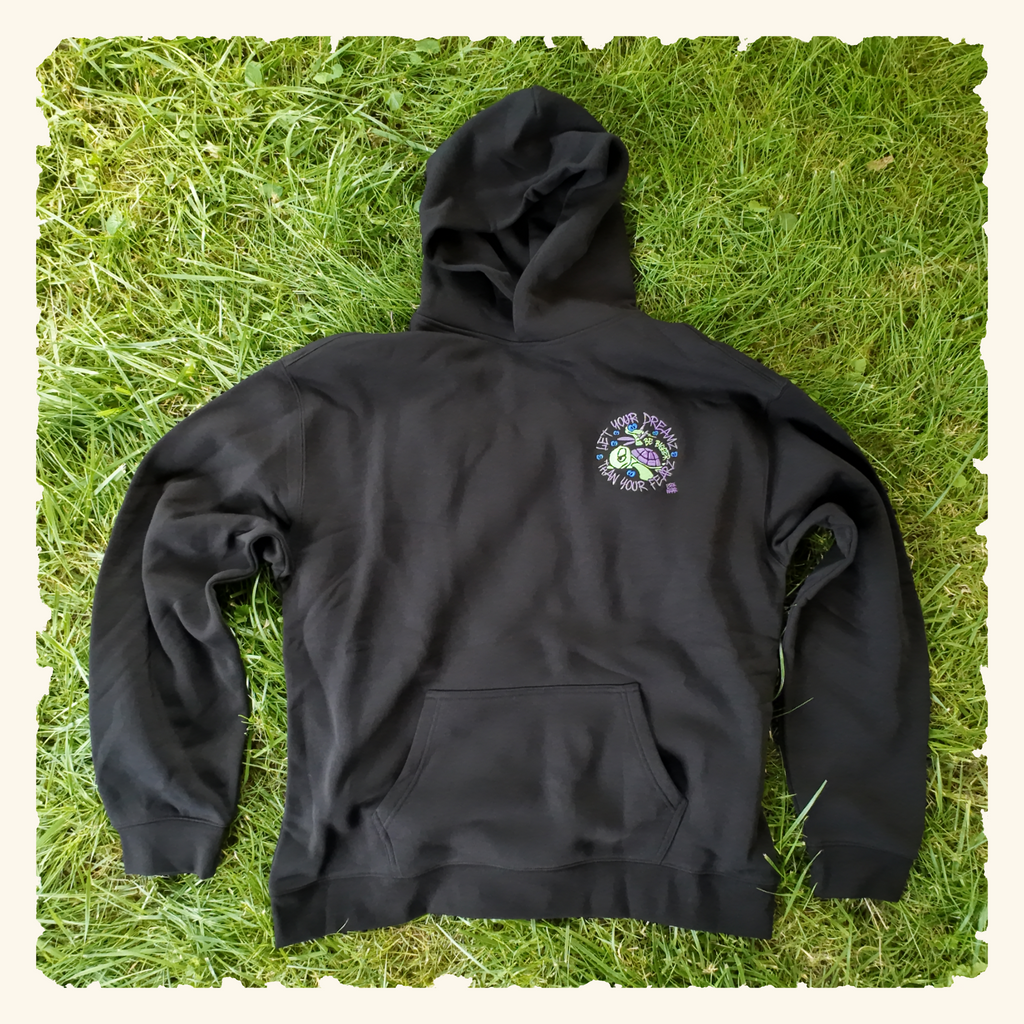 Let Your Dreamz Be Bigger Than Your Fearz Turtleberry - Campfire Hoodie - Black