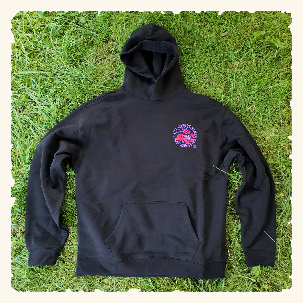 Let Your Dreamz Be Bigger Than Your Fearz Wildberry - Campfire Hoodie - Black