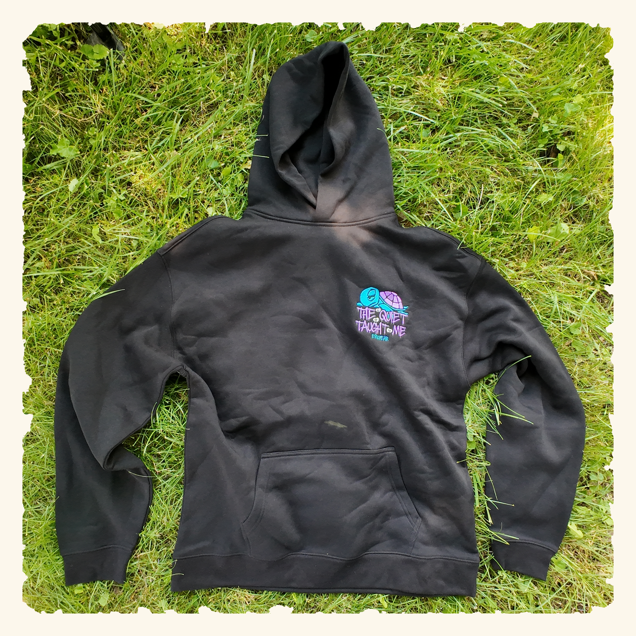 The Quiet Taught Me Blurpleberry - Campfire Hoodie - Black