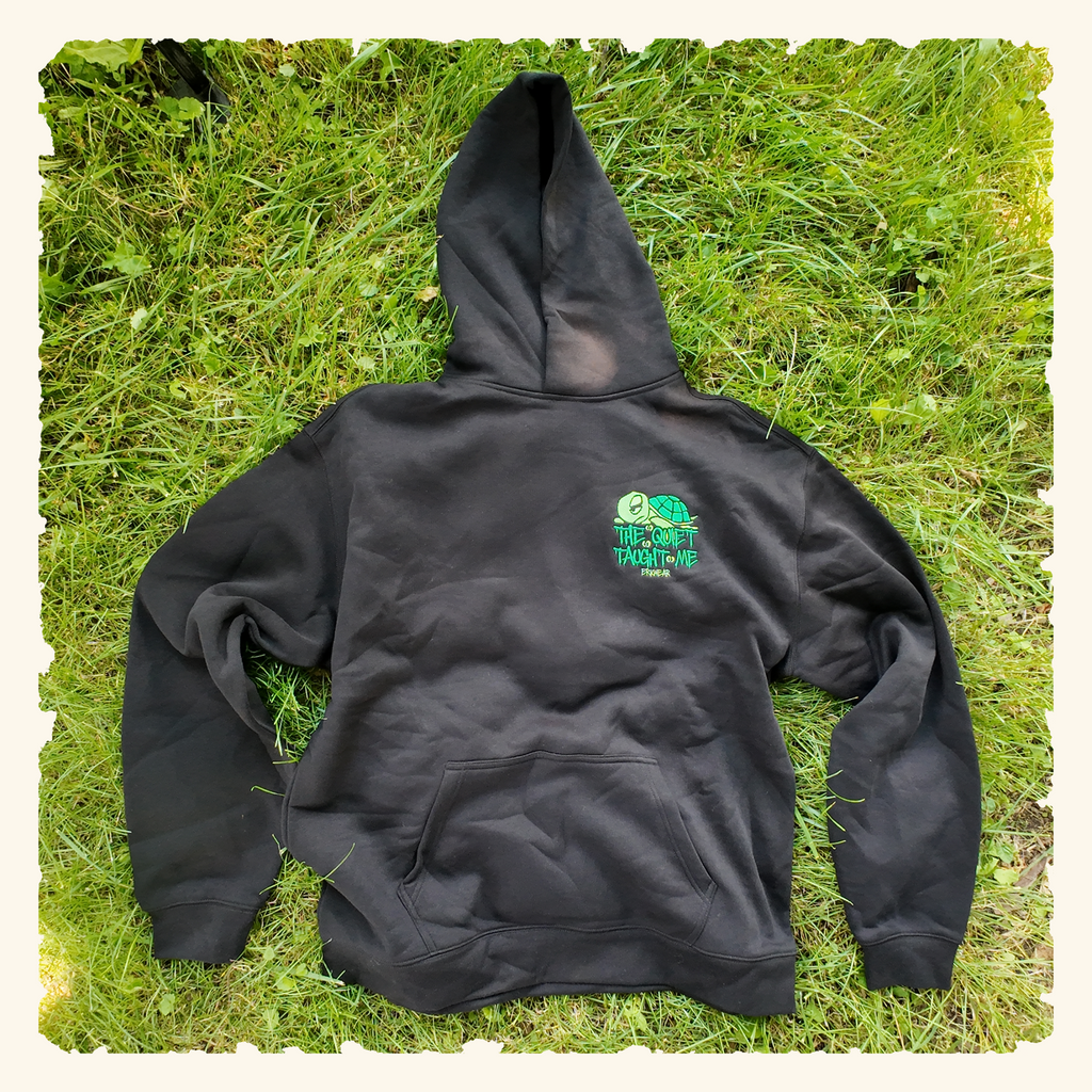 The Quiet Taught Me Evergreen - Campfire Hoodie - Black