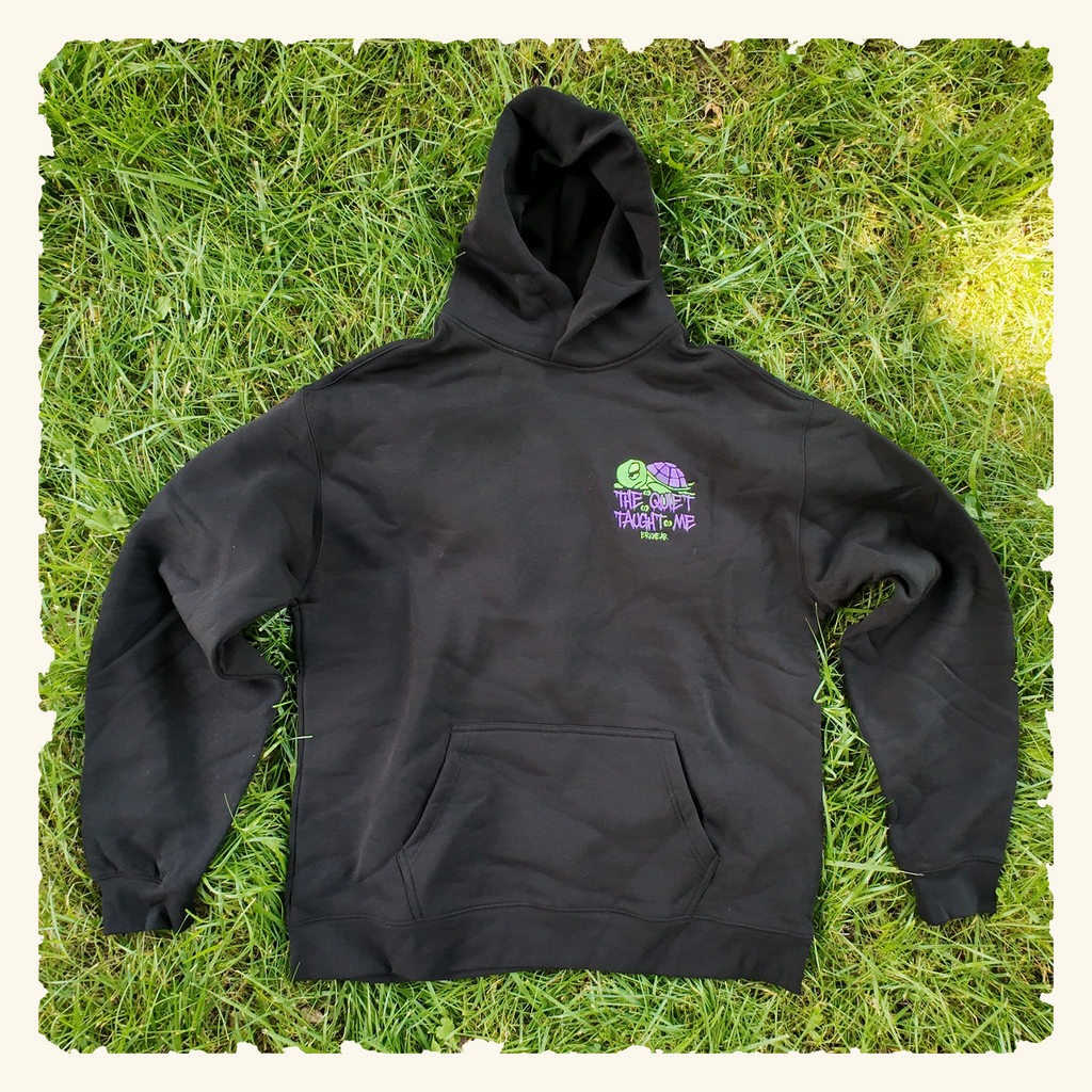 The Quiet Taught Me Turtleberry - Campfire Hoodie - Black