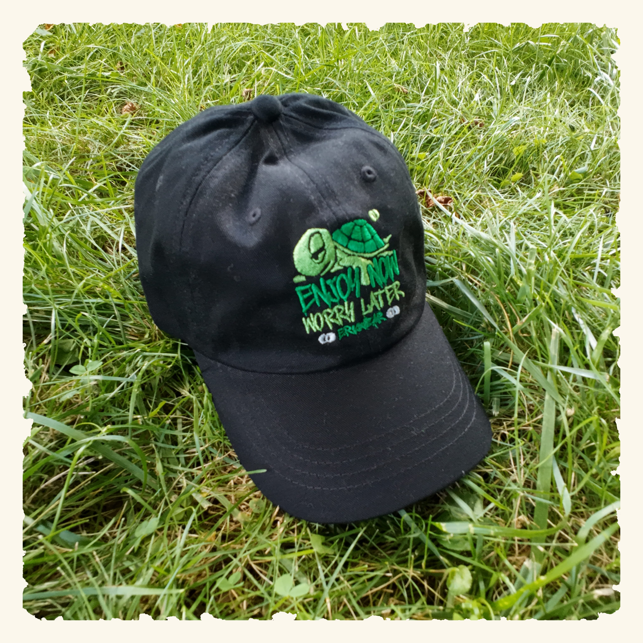 Enjoy Now - Worry Later Evergreen - Classic Dad Hat - Black