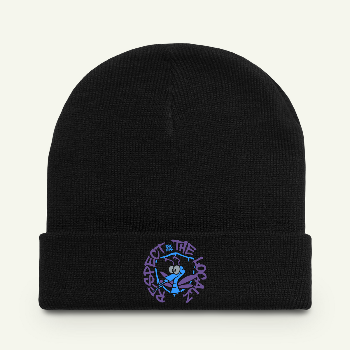 Respect The Localz - Embroidered - Beanie - Blurpleberry/Black