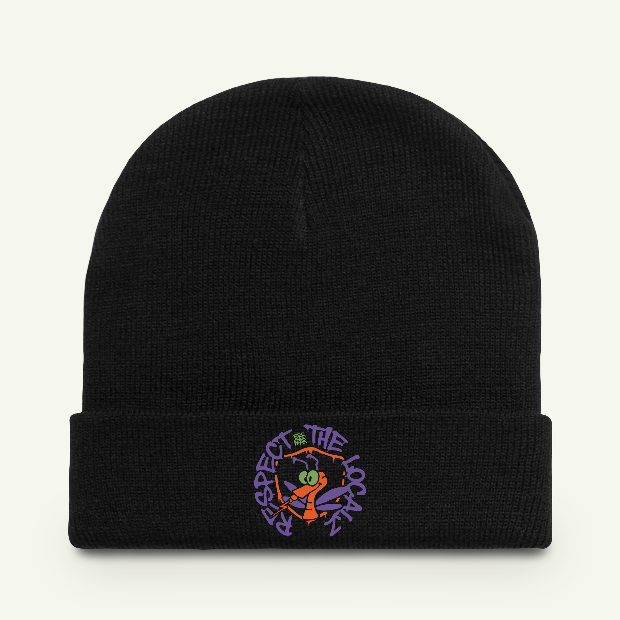 Respect The Localz - Embroidered - Beanie - Pumpkinbog/Black