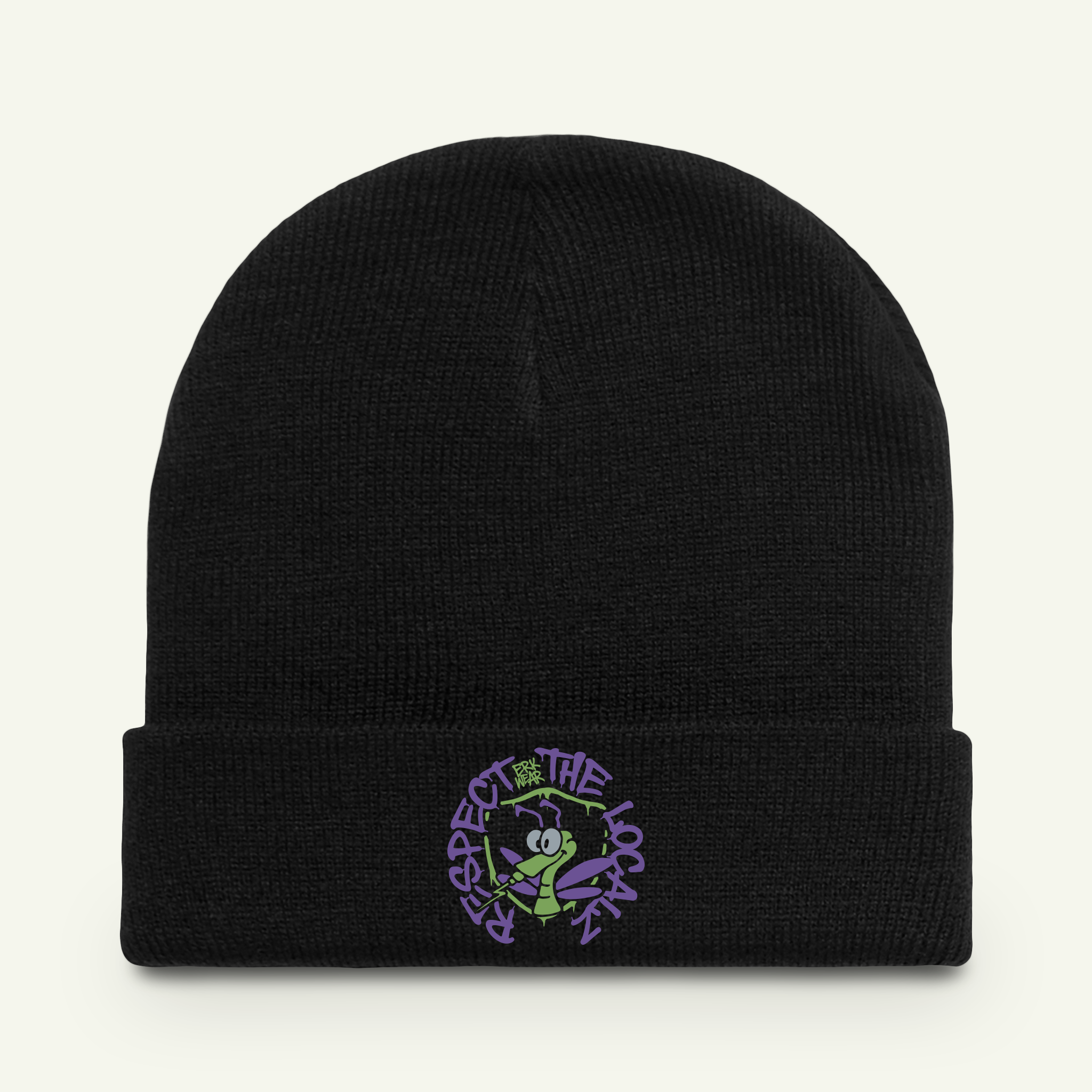Respect The Localz - Embroidered - Beanie - Turtleberry/Black