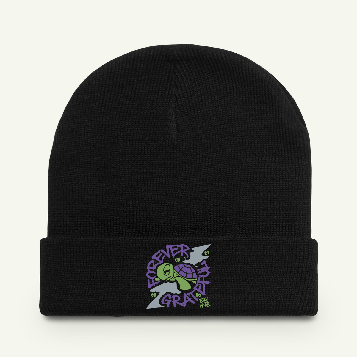 Forever Grateful - Embroidered - Beanie - Turtleberry/Black