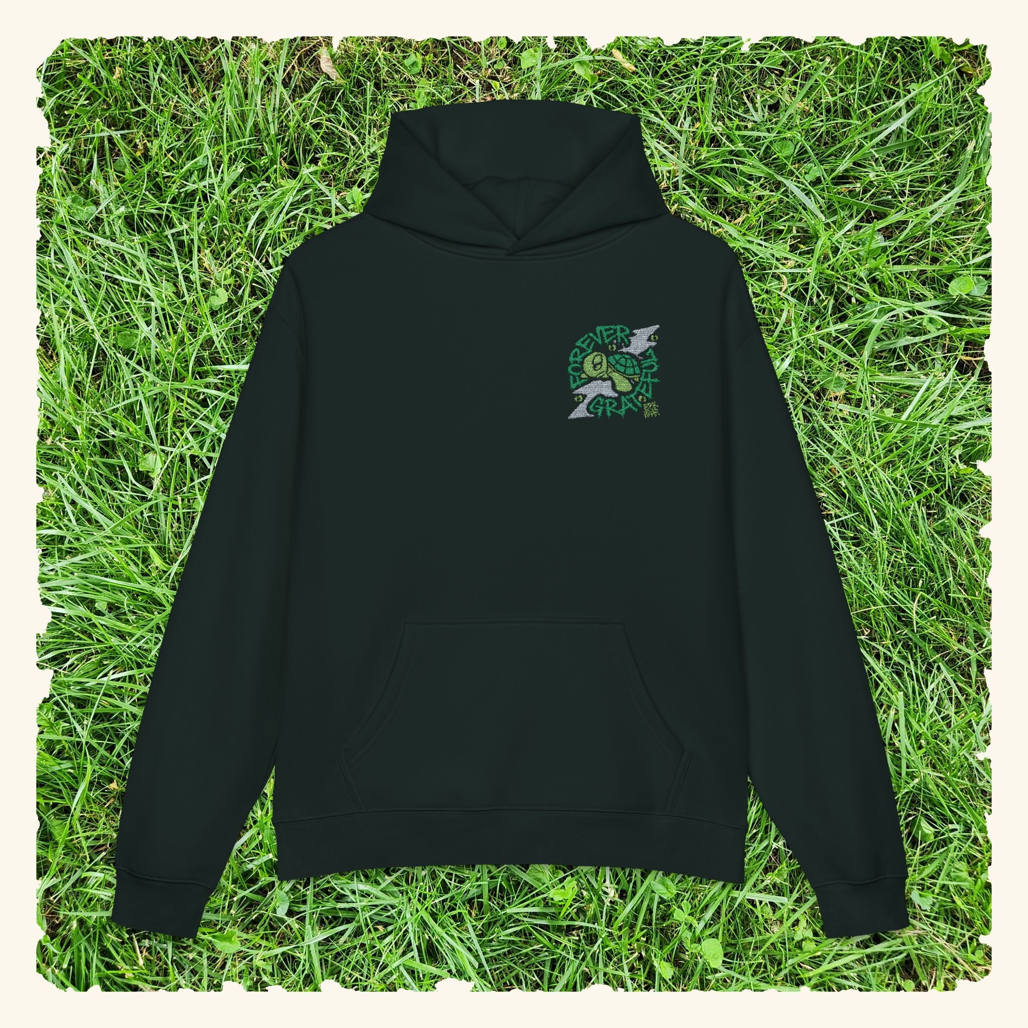 Forever Grateful Evergreen - Campfire Hoodie - Pine Green