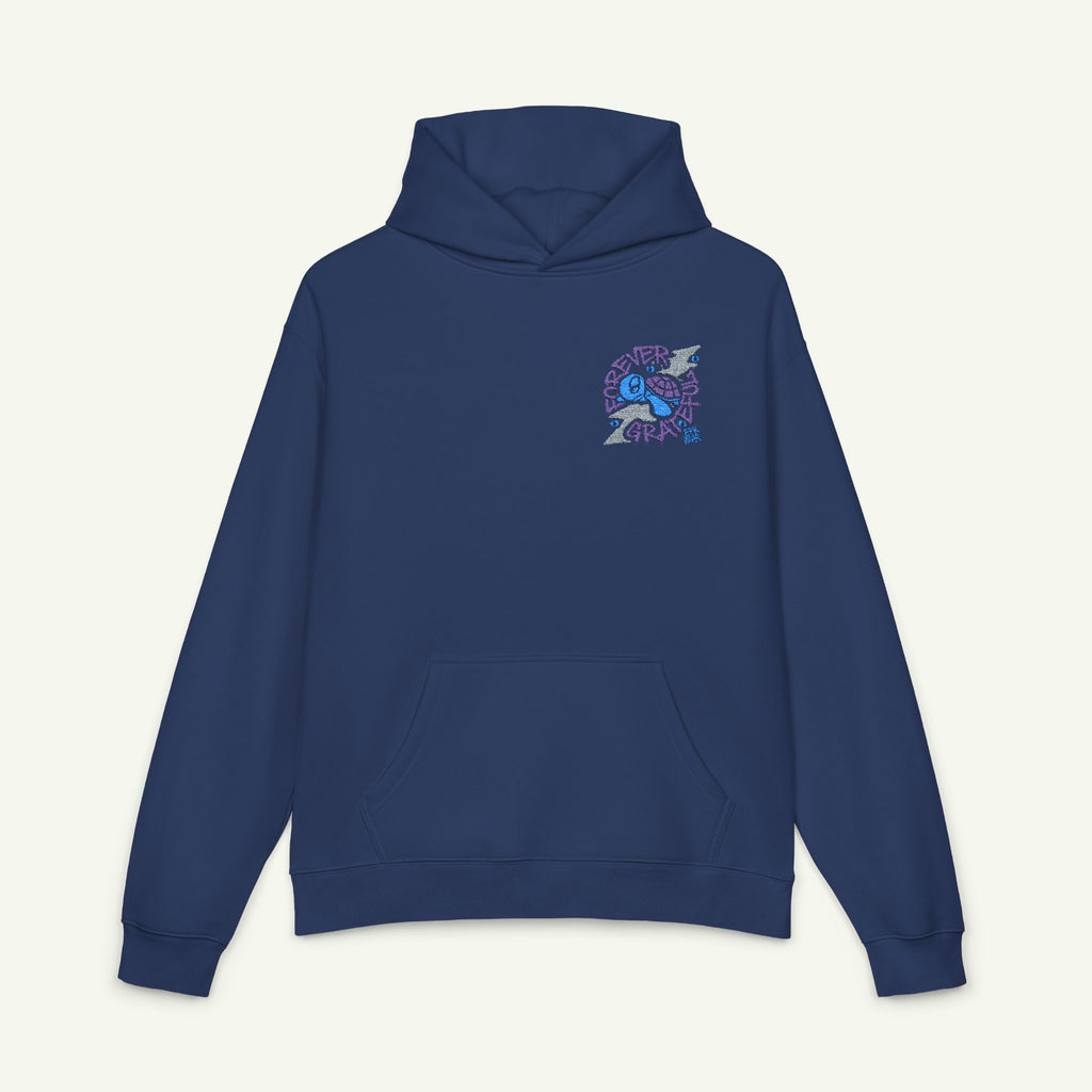 Forever Grateful - Embroidered - Campfire Hoodie - Blurpleberry/Cobalt