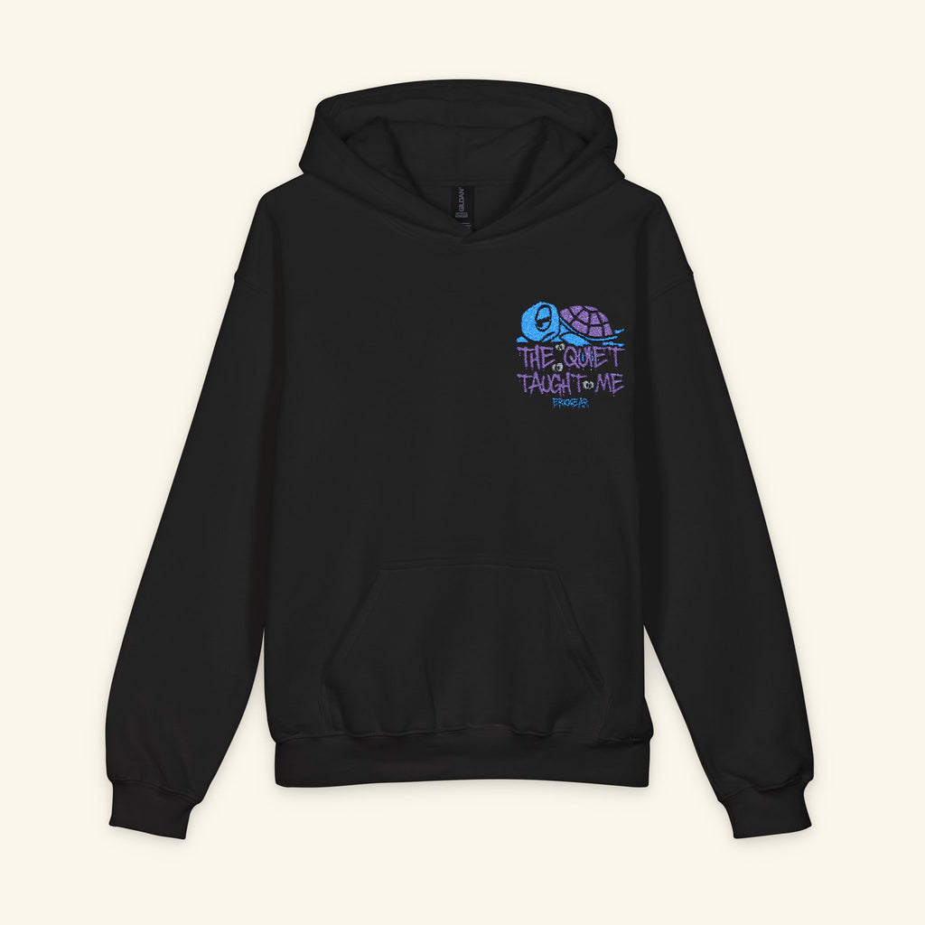 The Quiet Taught Me Blurpleberry - Junior Trailblazer Hoodie - Black