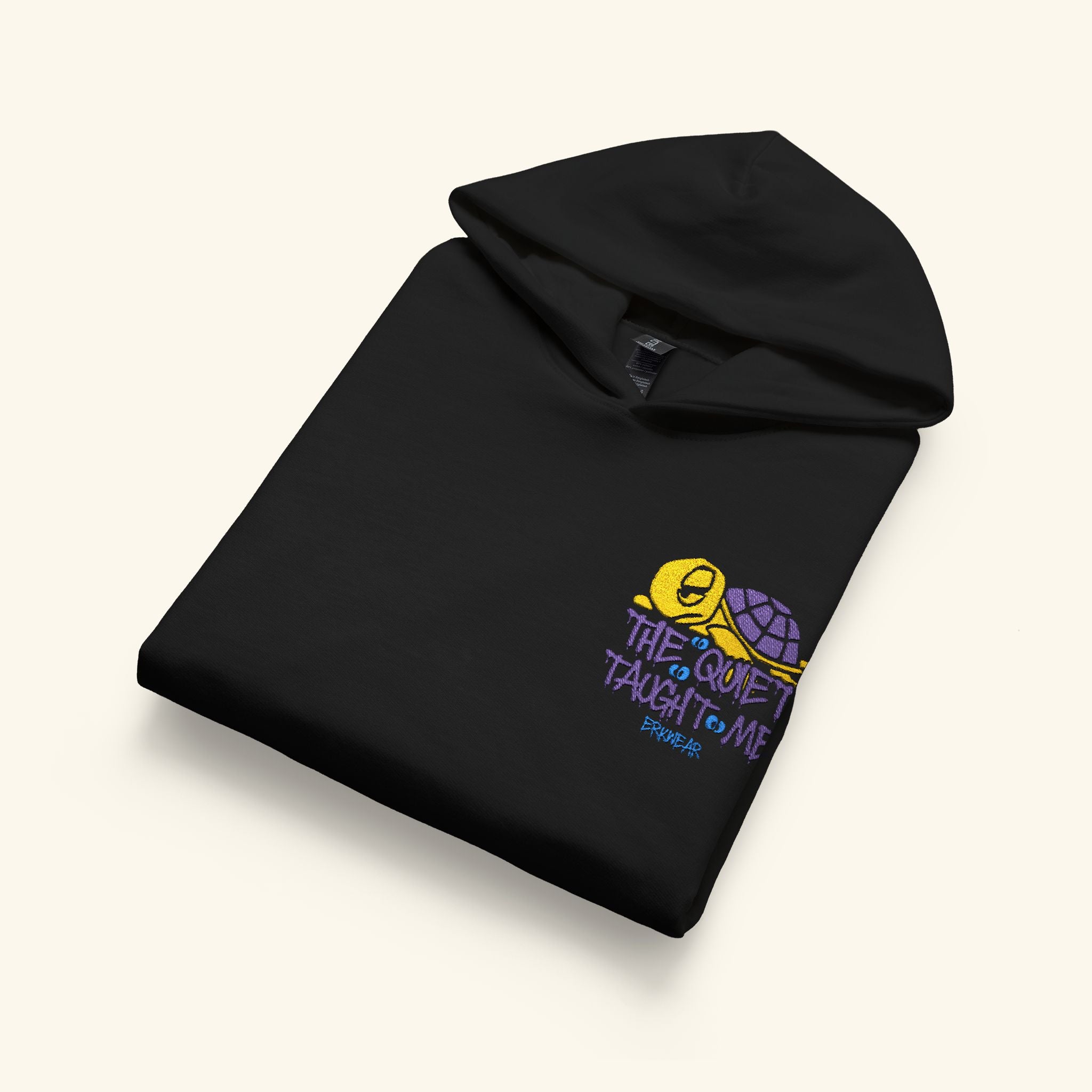 The Quiet Taught Me Slowglow - Junior Trailblazer Hoodie - Black