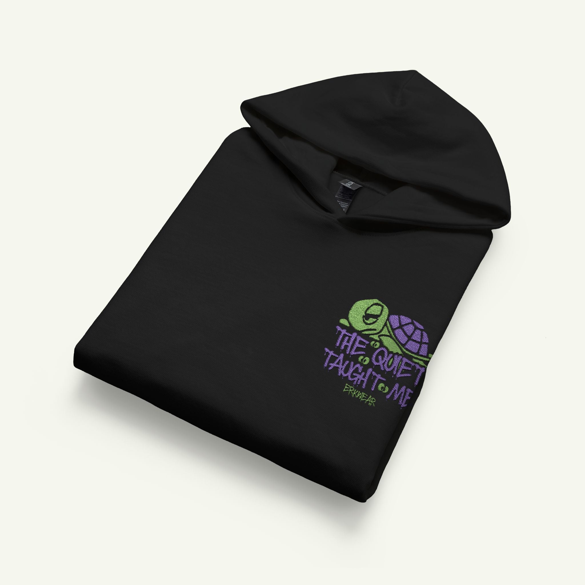 The Quiet Taught Me - Embroidered - Junior Trailblazer Hoodie - Turtleberry/Black