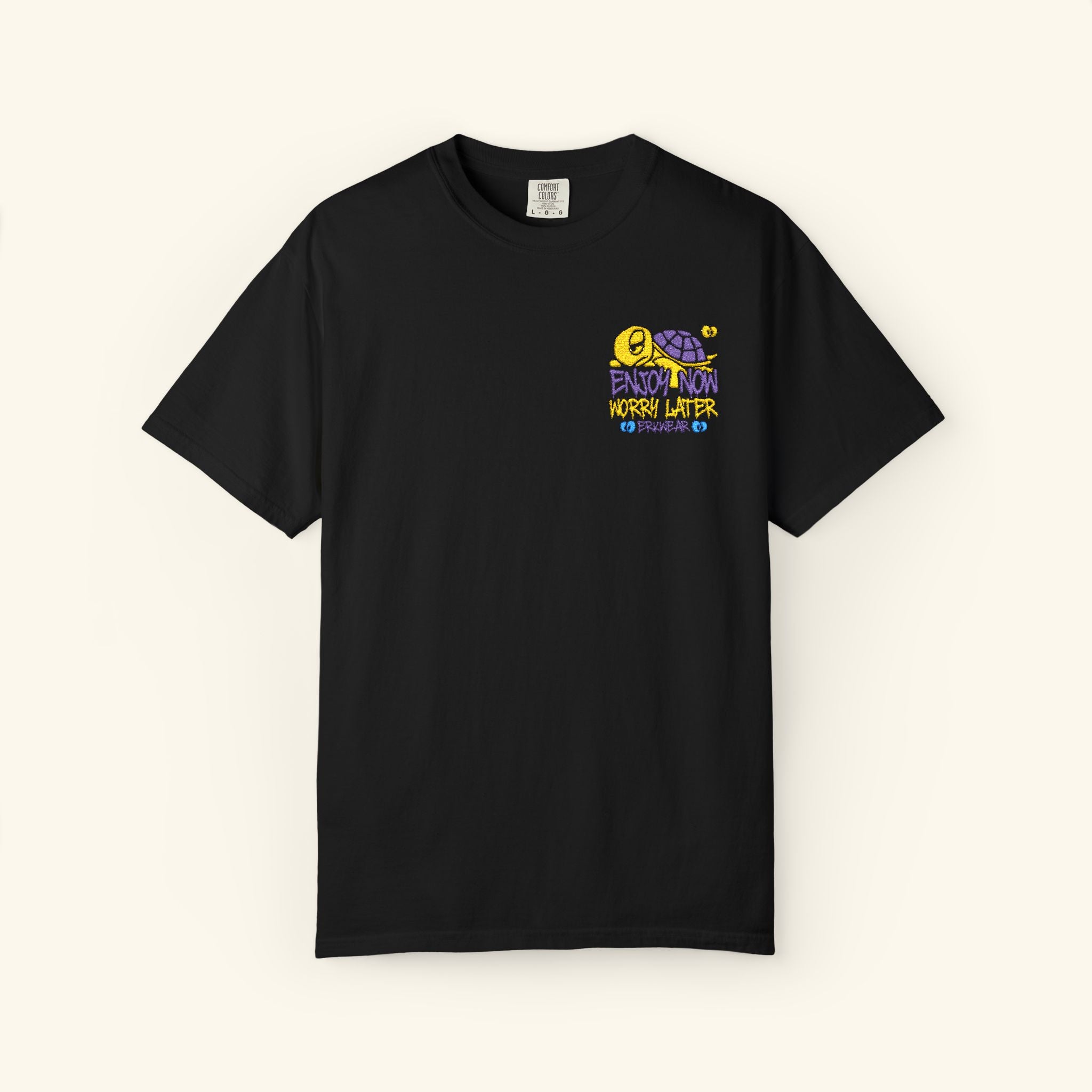 Enjoy Now - Worry Later Slowglow - Classic T-shirt - Black