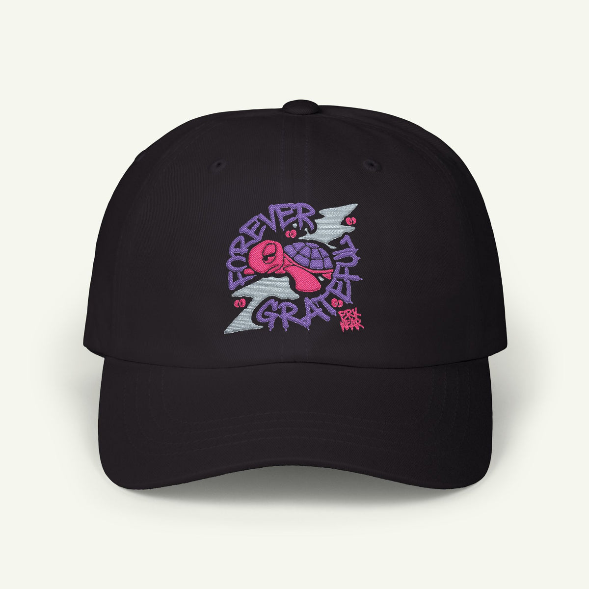 Forever Grateful - Embroidered - Classic Dad Hat - Wildberry/Black