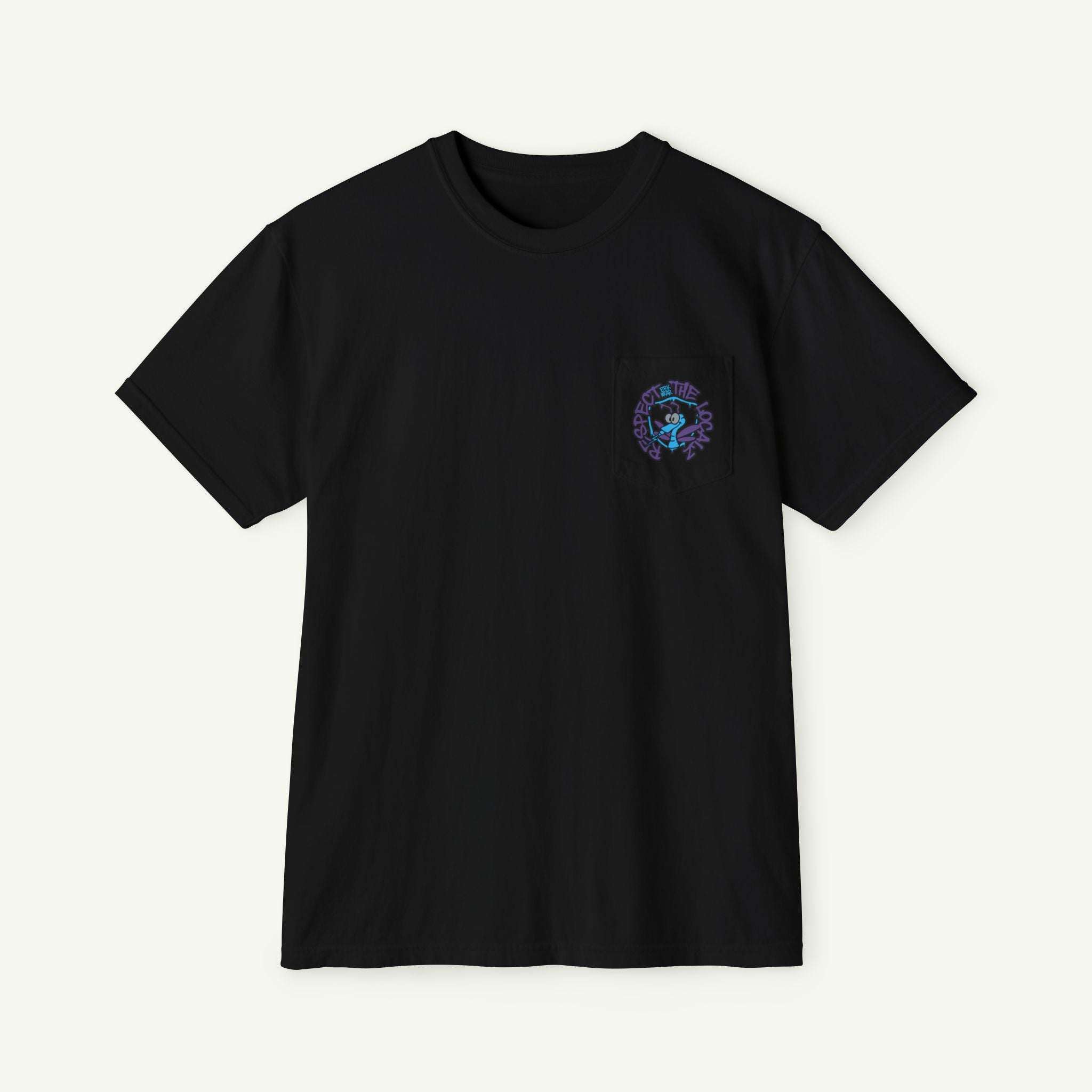 Respect The Localz - Pocket T-Shirt - Blurpleberry/Black