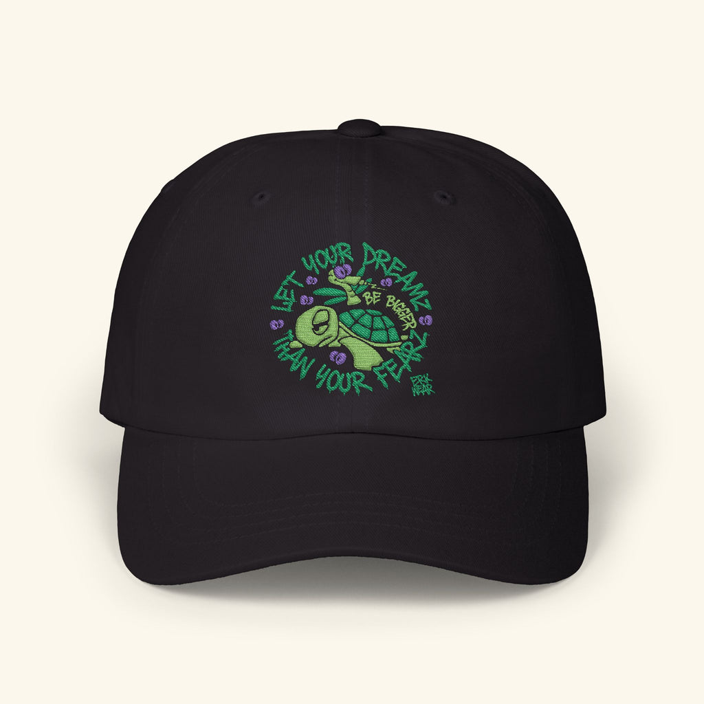 Let Your Dreamz Be Bigger Than Your Fearz Evergreen - Classic Dad Hat - Black