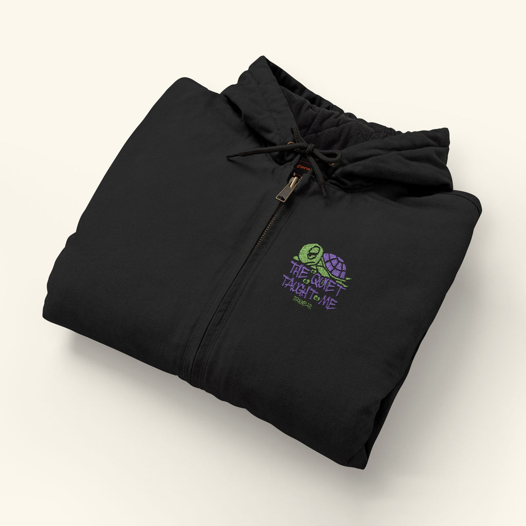 The Quiet Taught Me Turtleberry - Slowpoke Hooded Shell - Black