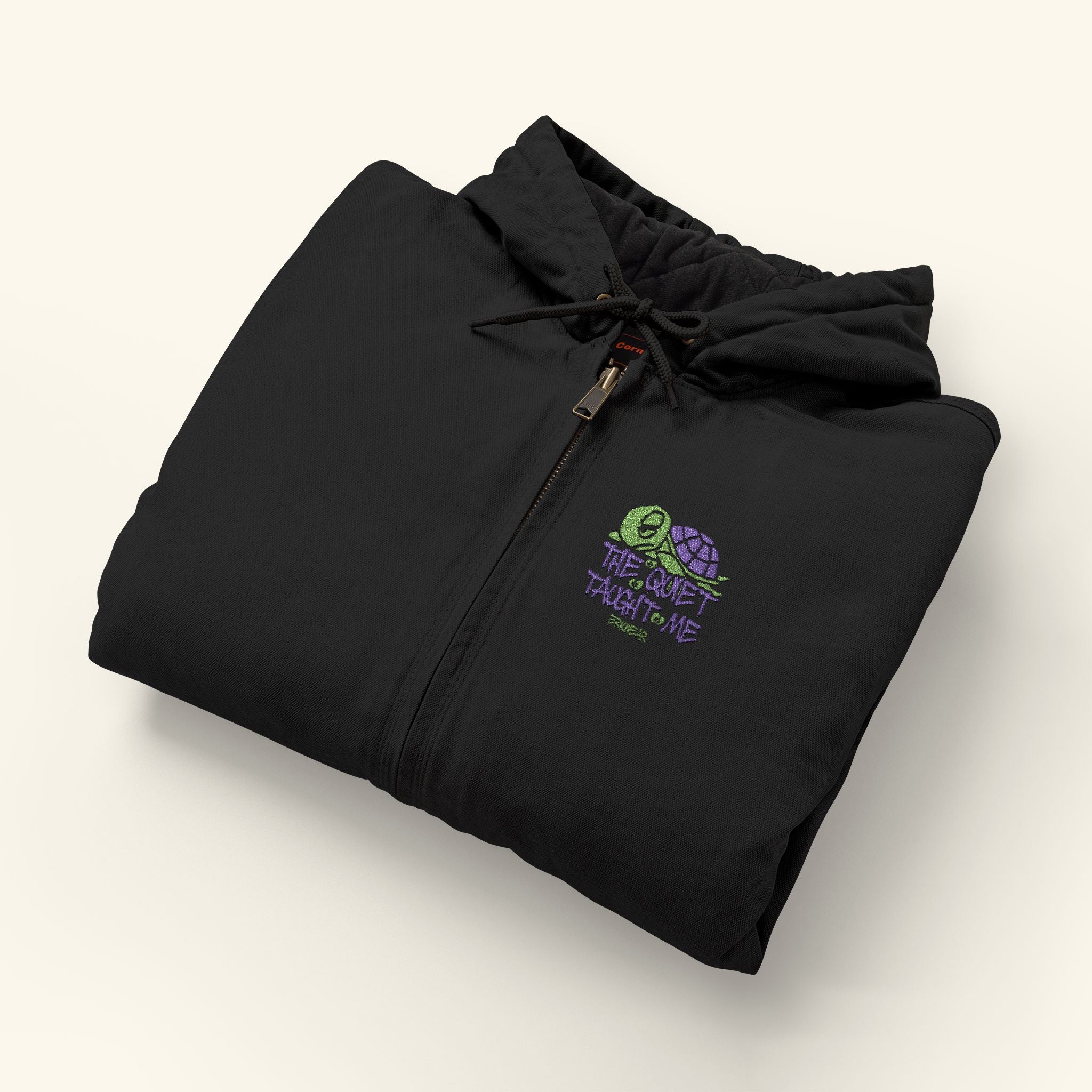 The Quiet Taught Me Turtleberry - Slowpoke Hooded Shell - Black