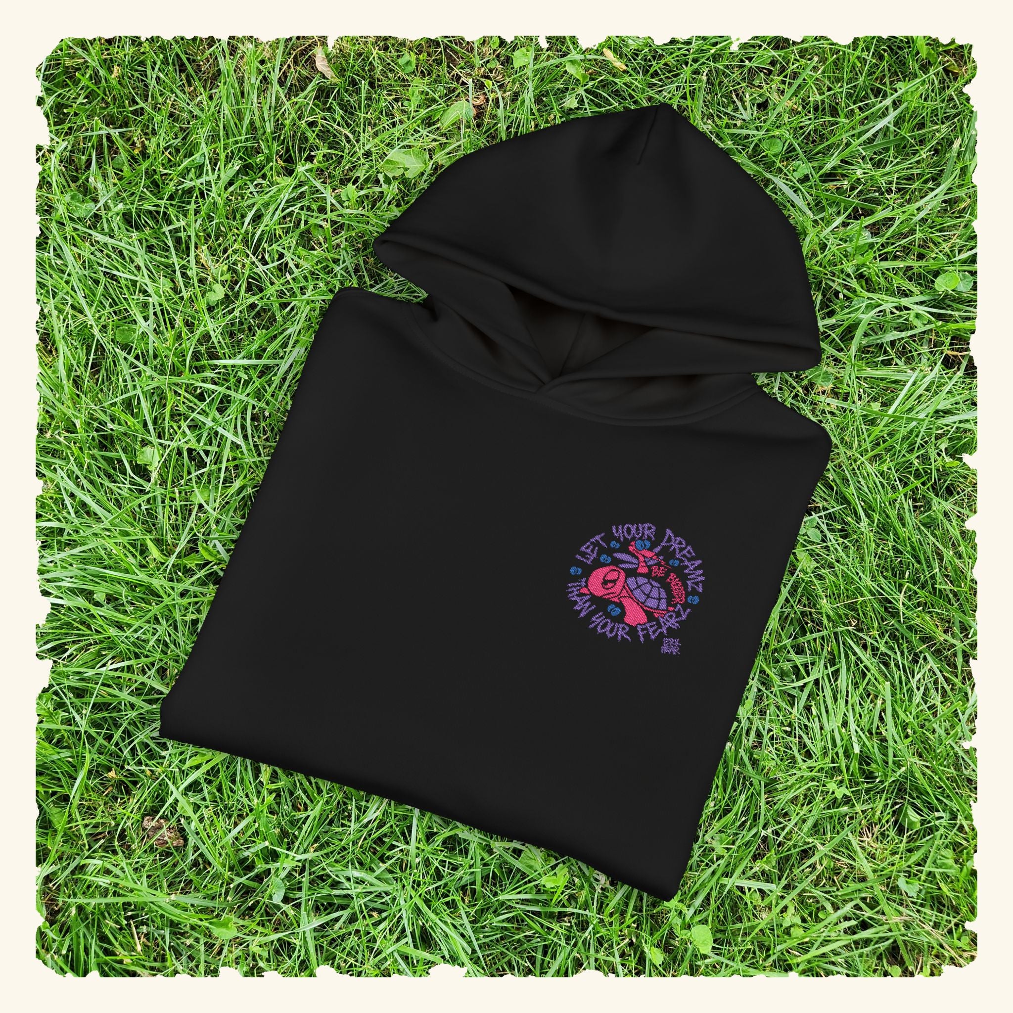Let Your Dreamz Be Bigger Than Your Fearz Wildberry - Campfire Hoodie - Black