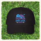 Enjoy Now - Worry Later Blurpleberry - Classic Dad Hat - Black