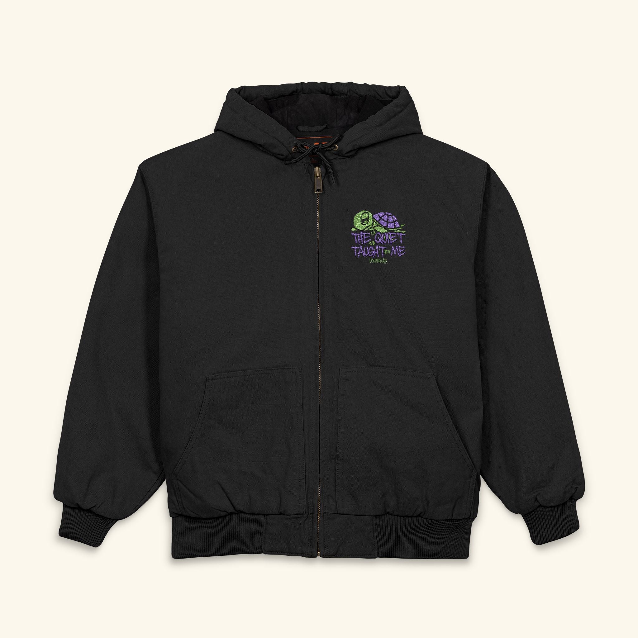 The Quiet Taught Me Turtleberry - Slowpoke Hooded Shell - Black
