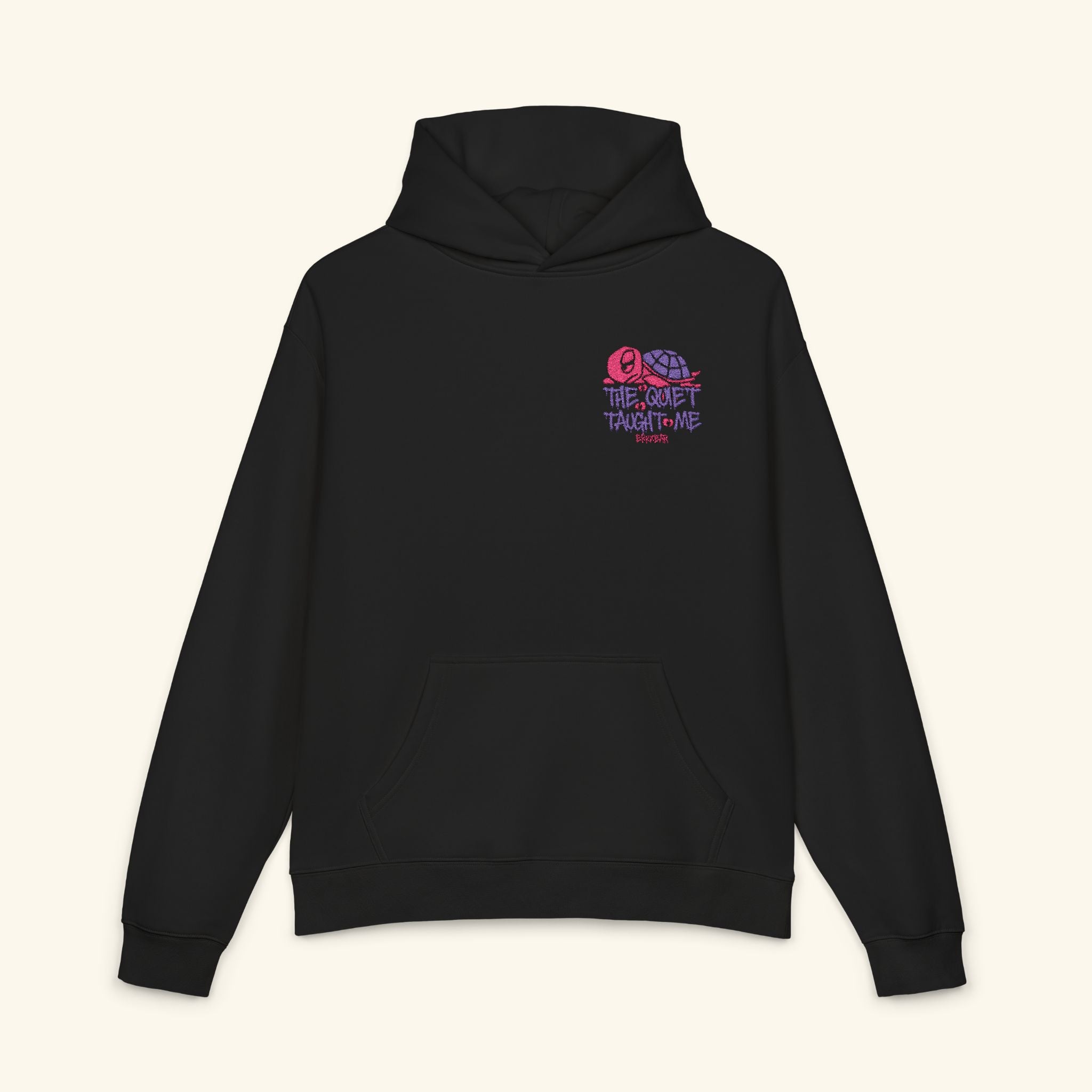 The Quiet Taught Me Wildberry - Campfire Hoodie - Black