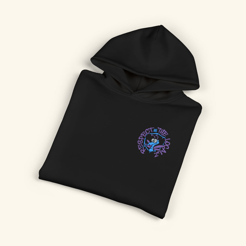 Respect The Localz Blurpleberry - Campfire Hoodie - Black