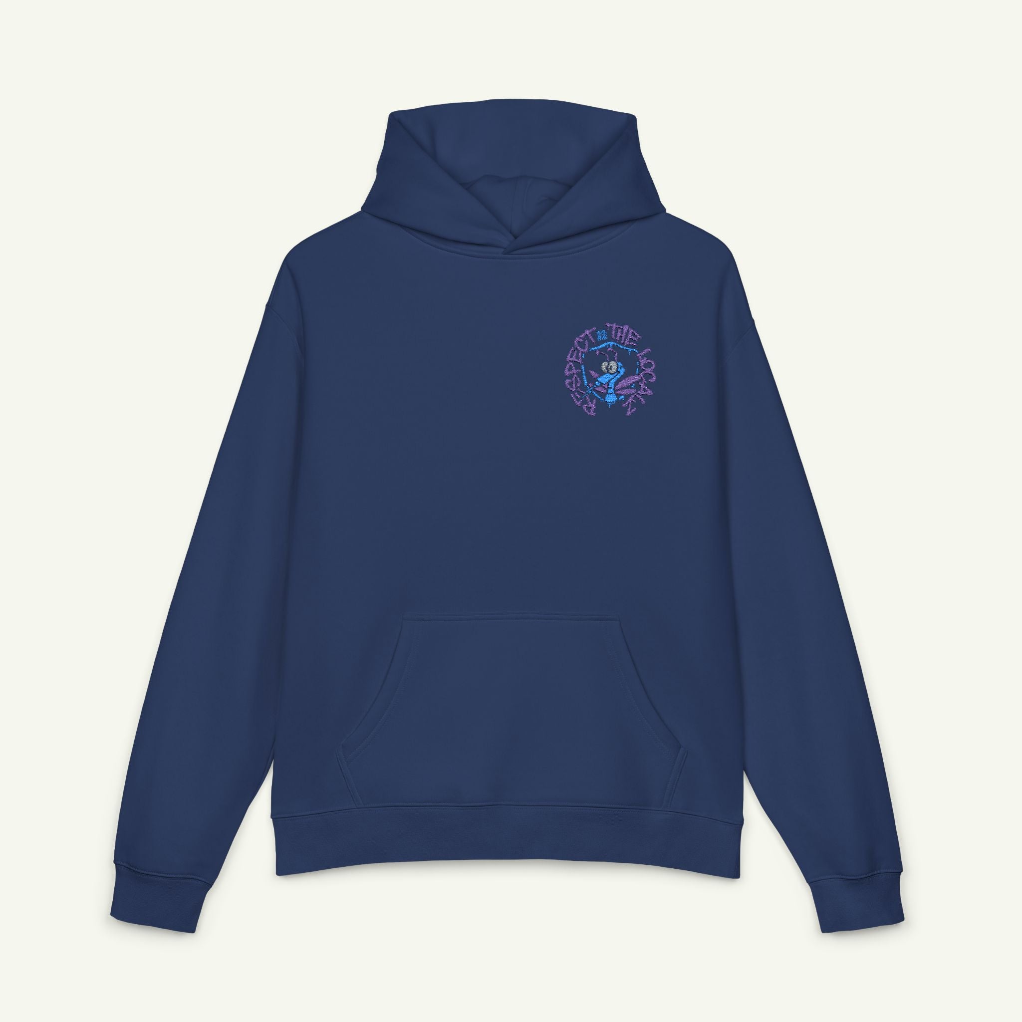 Respect The Localz - Embroidered - Campfire Hoodie - Blurpleberry/Cobalt