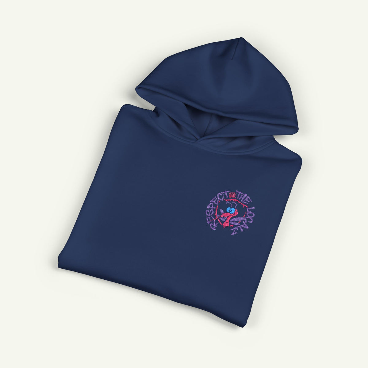 Respect The Localz - Embroidered - Campfire Hoodie - Wildberry/Cobalt