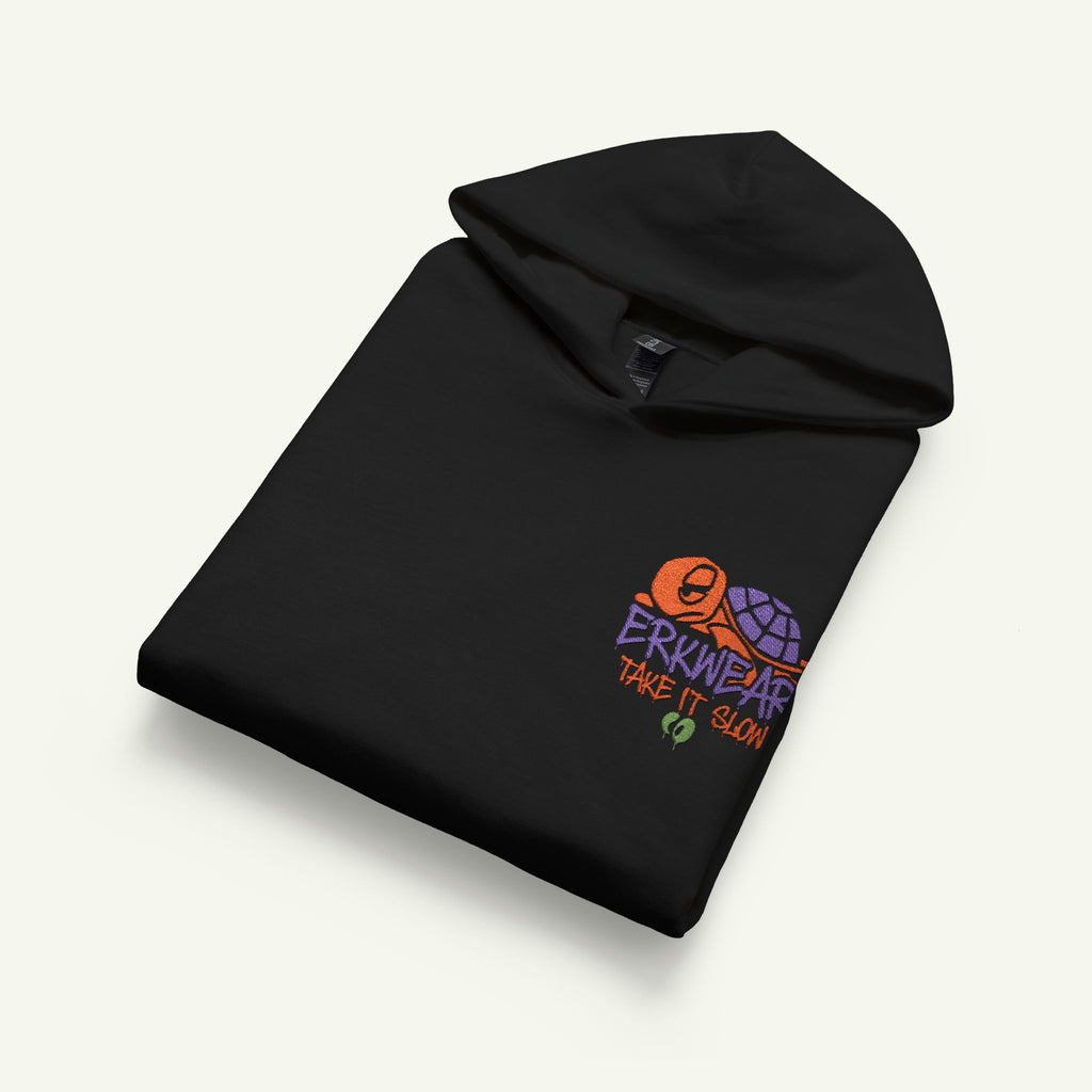 Take It Slow - Embroidered - Junior Trailblazer Hoodie - Pumpkinbog/Black