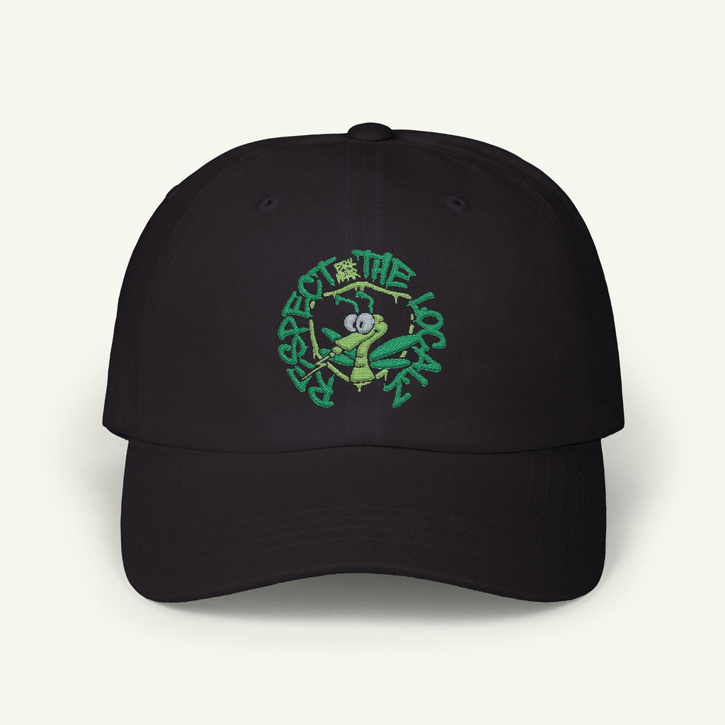 Respect The Localz - Embroidered - Classic Dad Hat - Evergreen/Black
