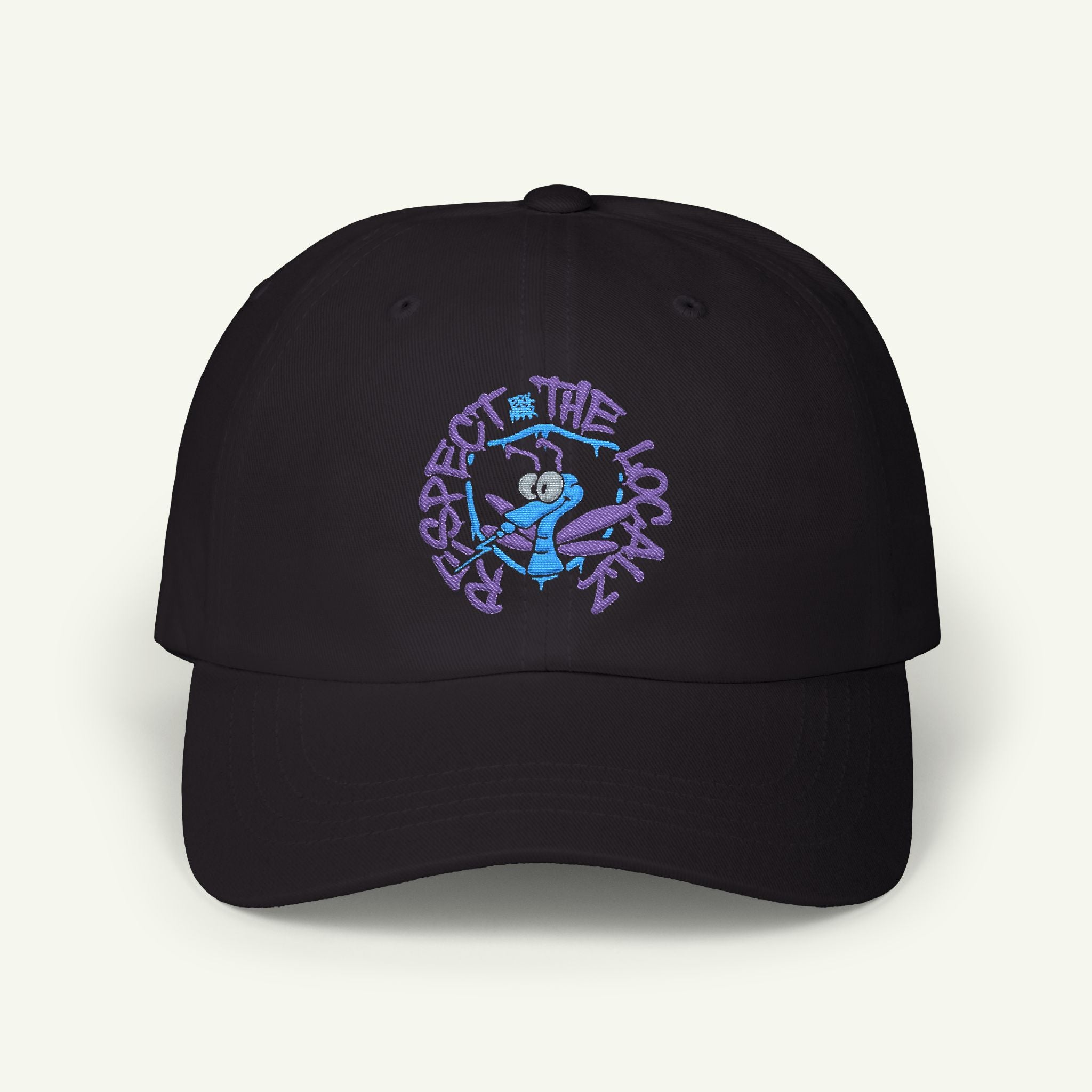 Respect The Localz - Embroidered - Classic Dad Hat - Blurpleberry/Black