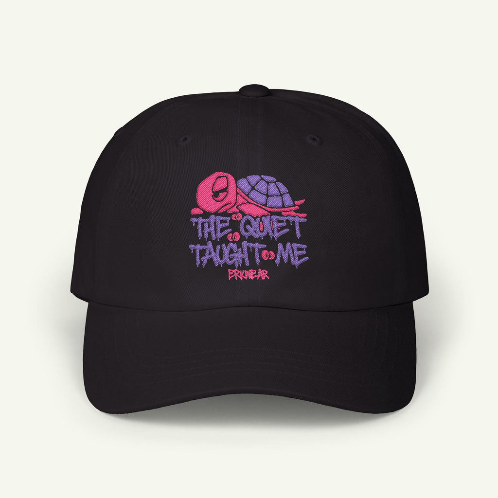 The Quiet Taught Me - Embroidered - Classic Dad Hat - Wildberry/Black