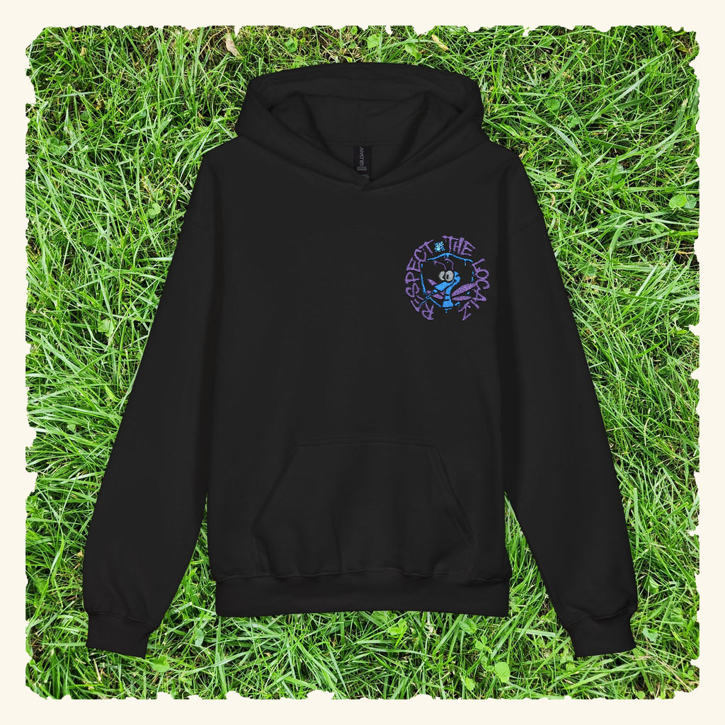 Respect The Localz Blurpleberry - Junior Trailblazer Hoodie - Black