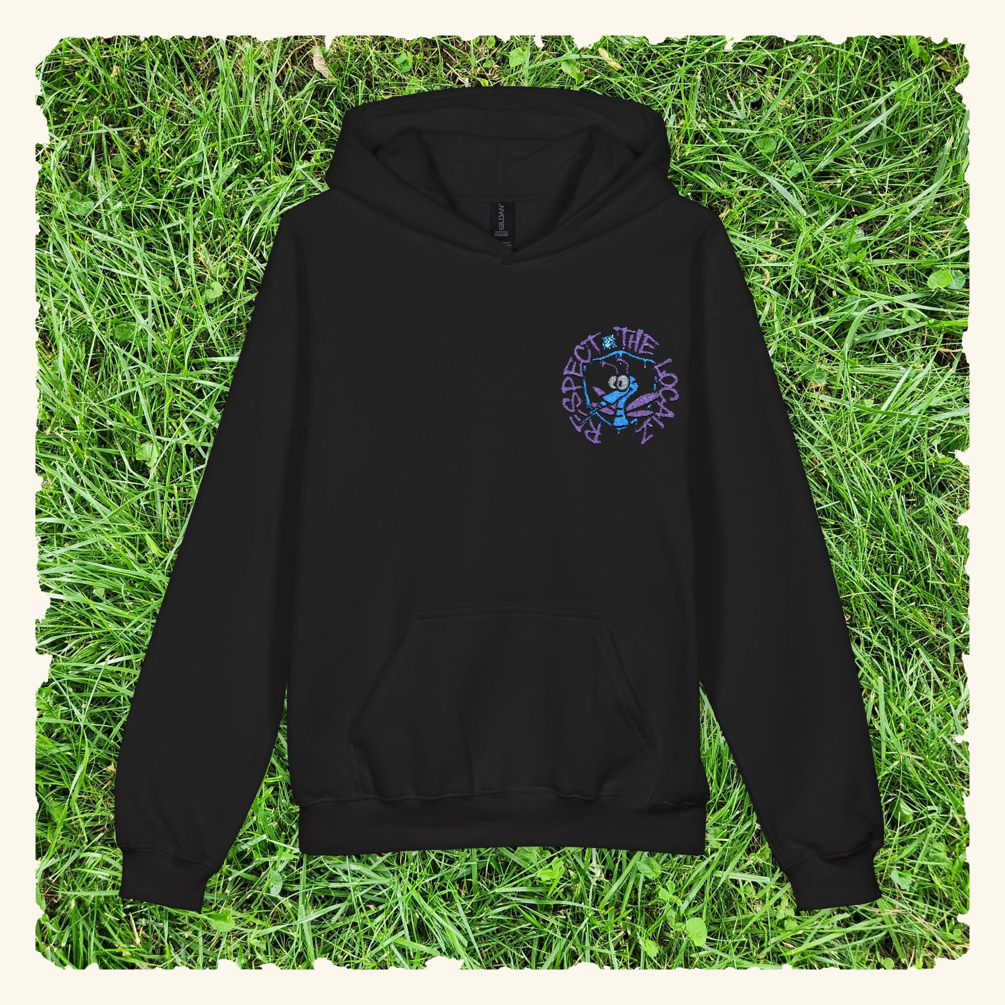 Respect The Localz Blurpleberry - Junior Trailblazer Hoodie - Black