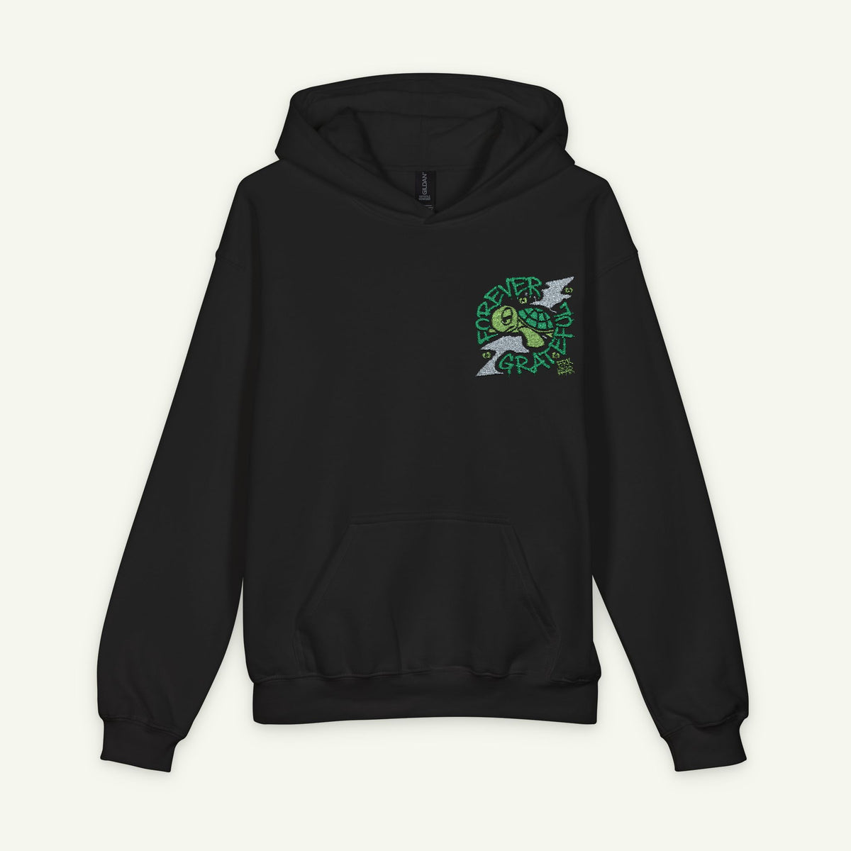 Forever Grateful - Embroidered - Junior Trailblazer Hoodie - Evergreen/Black