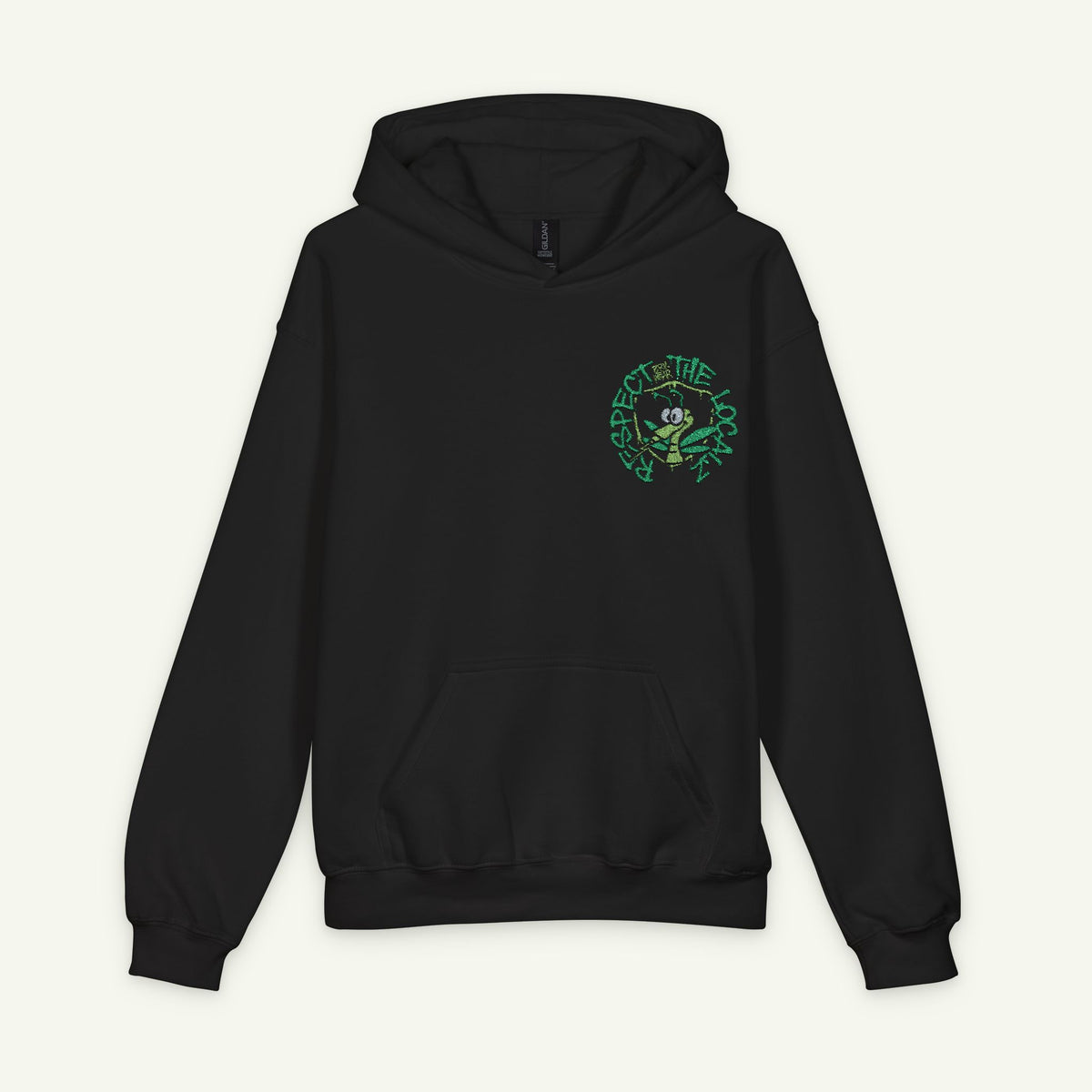 Respect The Localz - Embroidered - Junior Trailblazer Hoodie - Evergreen/Black