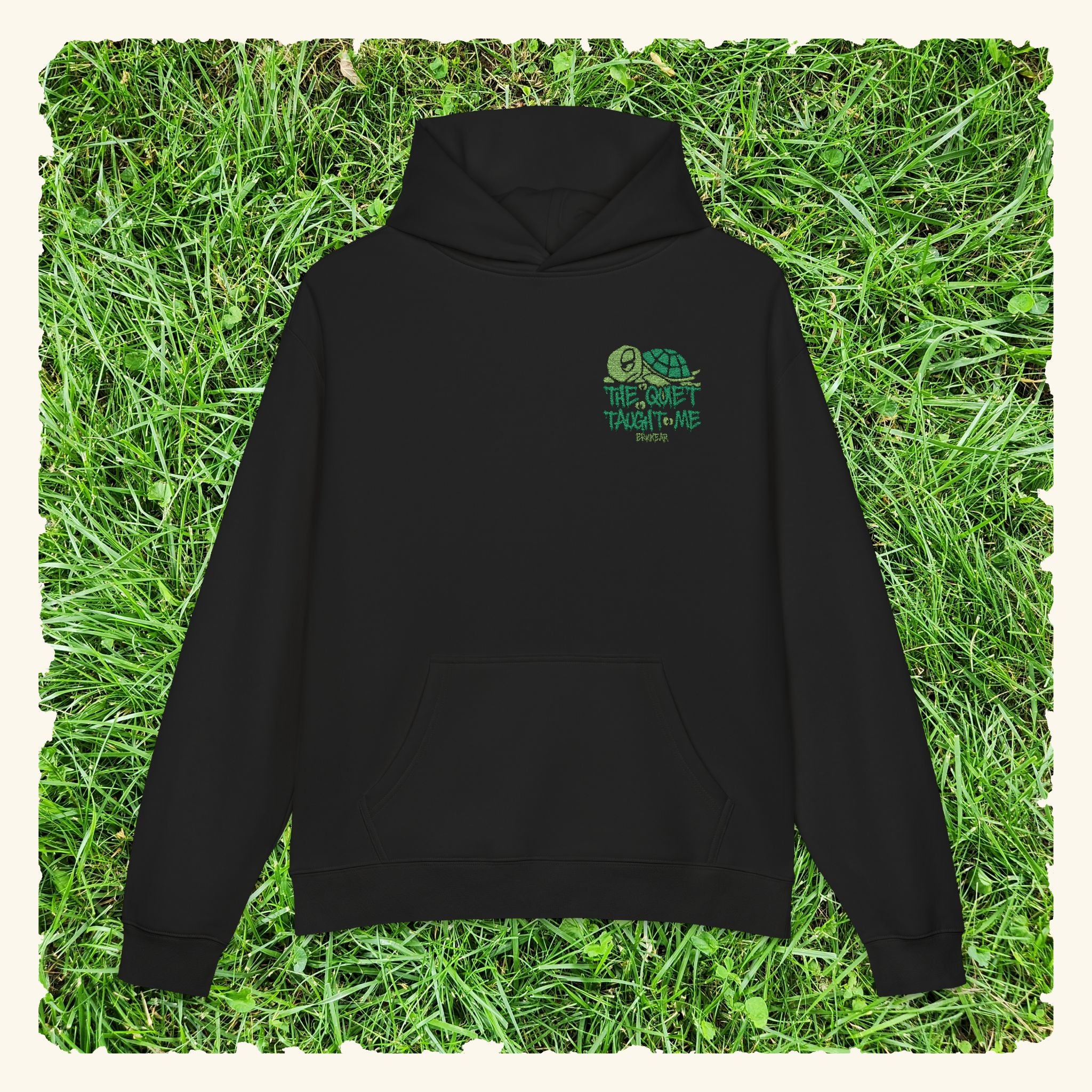 The Quiet Taught Me Evergreen - Campfire Hoodie - Black
