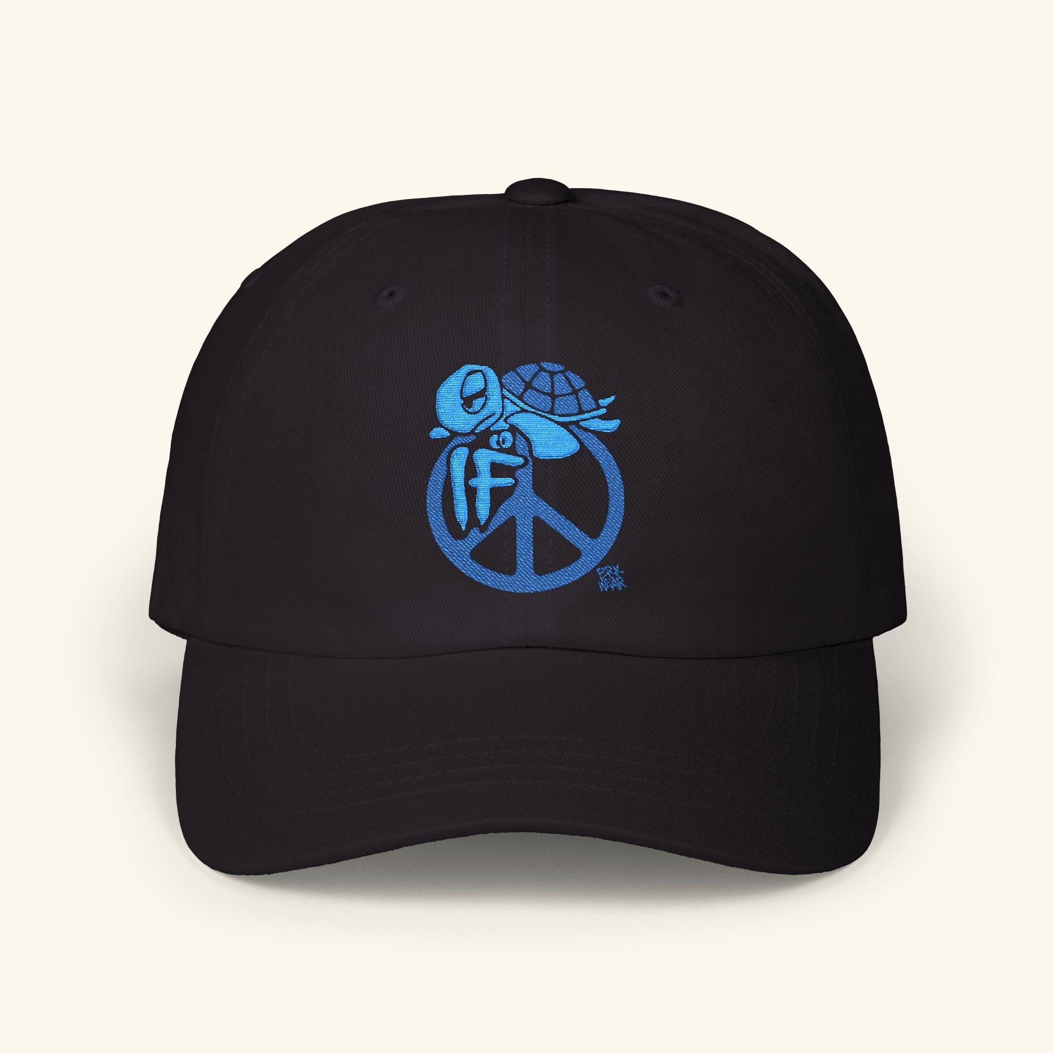 If Peace Ocean - Classic Dad Hat - Black