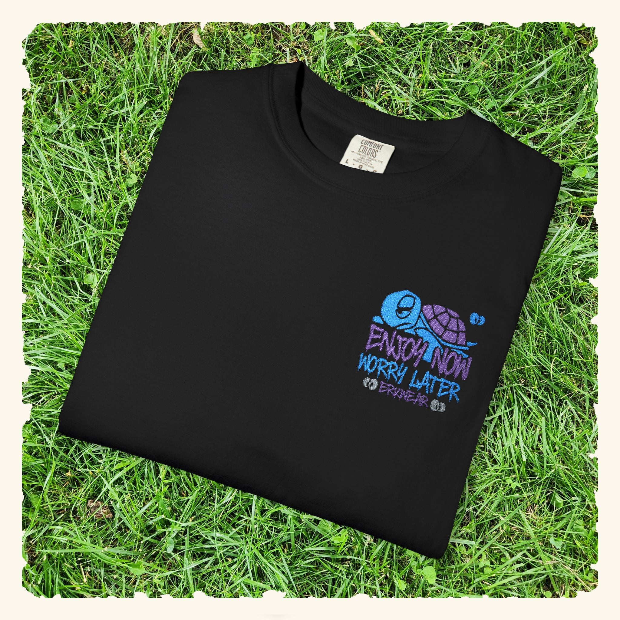 Enjoy Now - Worry Later Blurpleberry - Classic T-shirt - Black