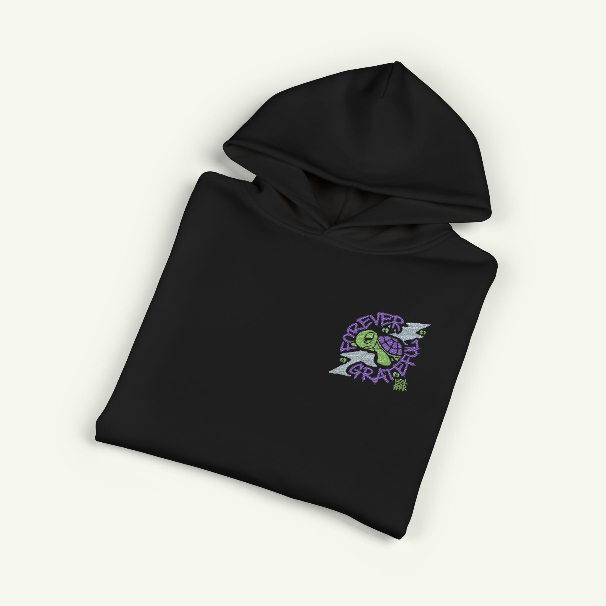 Forever Grateful - Embroidered - Campfire Hoodie - Turtleberry/Black