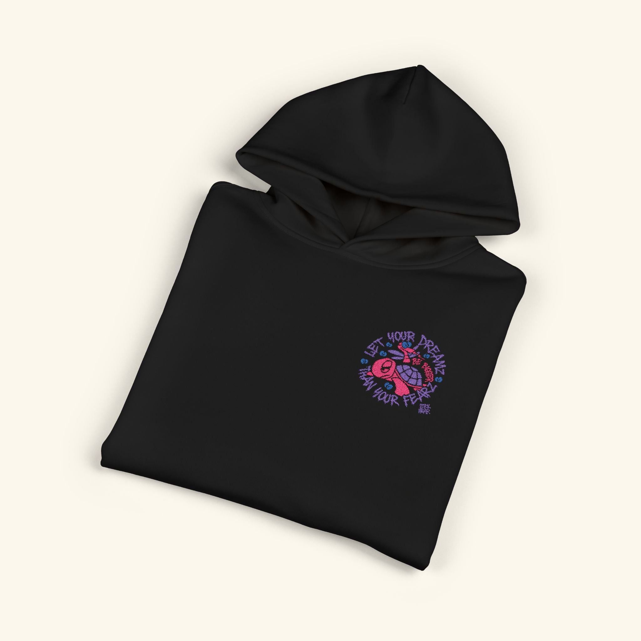 Let Your Dreamz Be Bigger Than Your Fearz Wildberry - Campfire Hoodie - Black