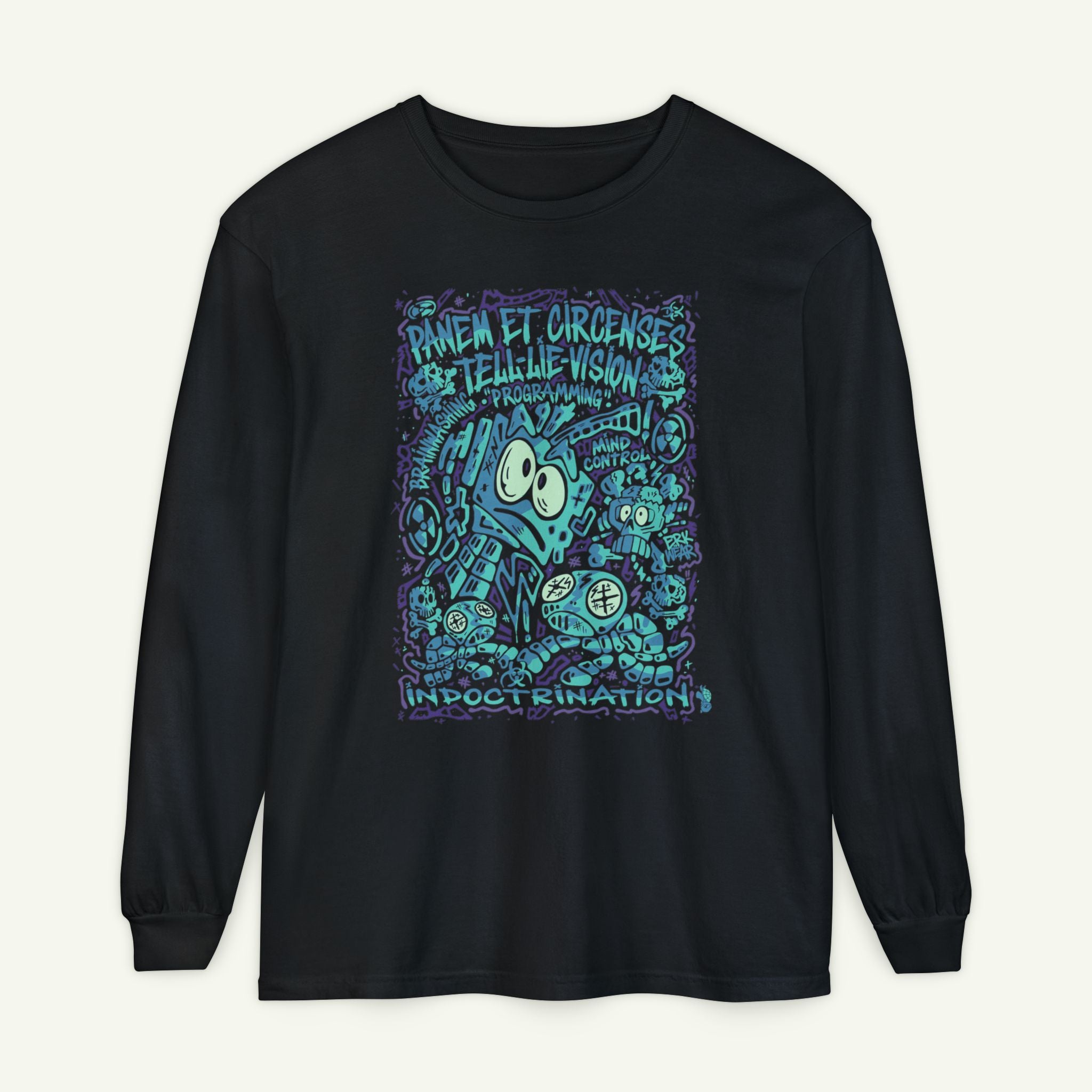 Bread & Circus - Ocean - Long Sleeve Graphic T-Shirt - Black
