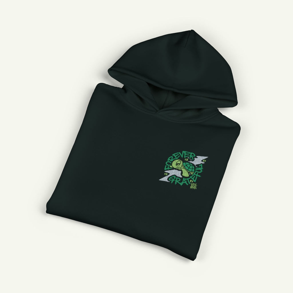Forever Grateful - Embroidered - Campfire Hoodie - Evergreen/Pine Green